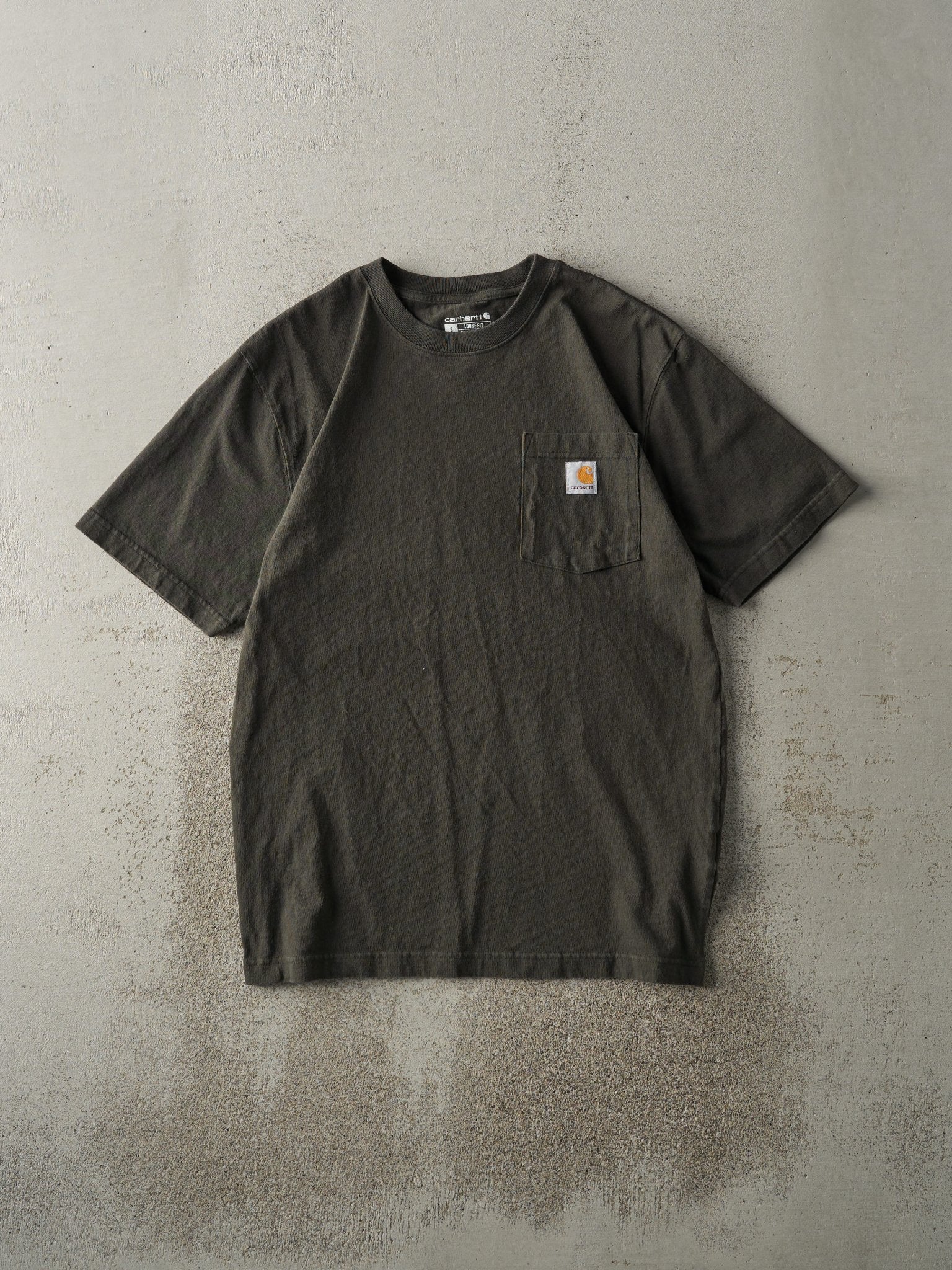 Vintage Y2K Dark Green Carhartt Pocket Tee (S/M)