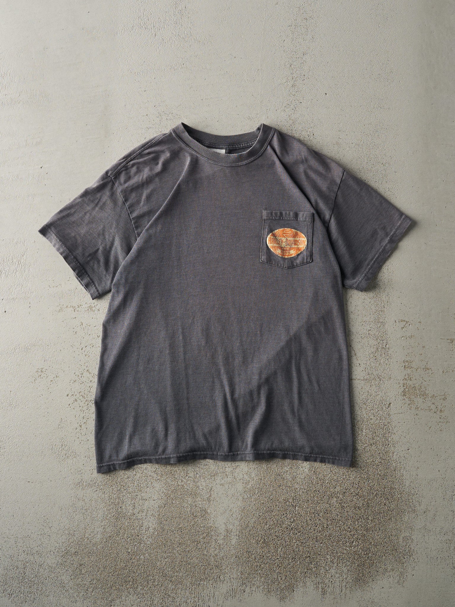 Vintage Y2K Charcoal Grey New Richmond WI Harley Davidson Pocket Tee (M)