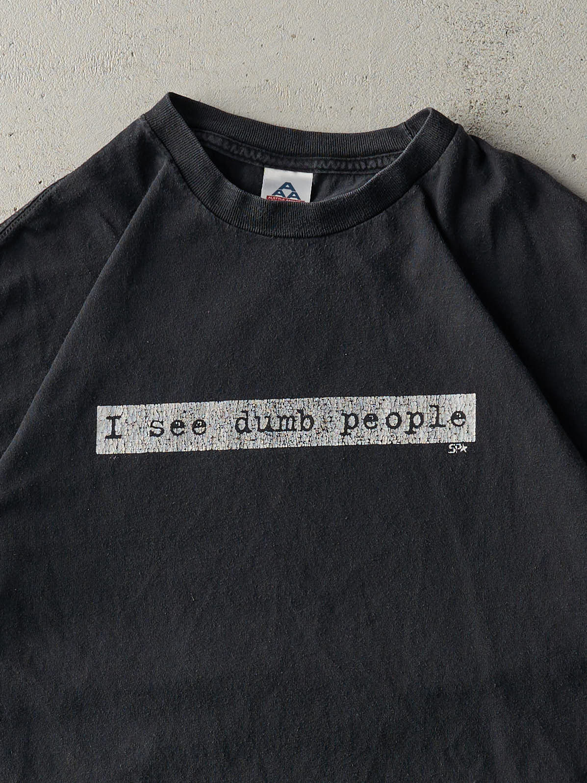 Vintage Y2K Black "I See Dumb People" Tee (M/L)