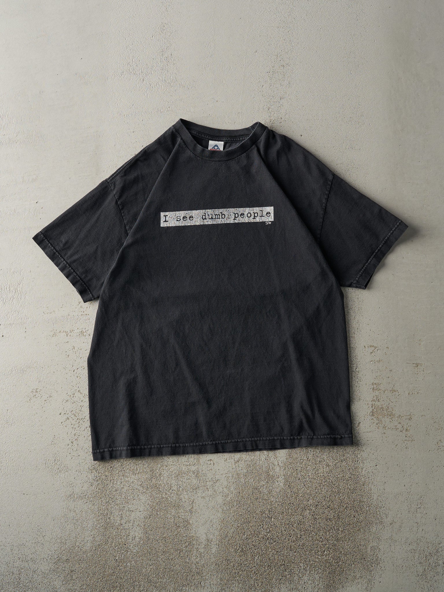 Vintage Y2K Black "I See Dumb People" Tee (M/L)