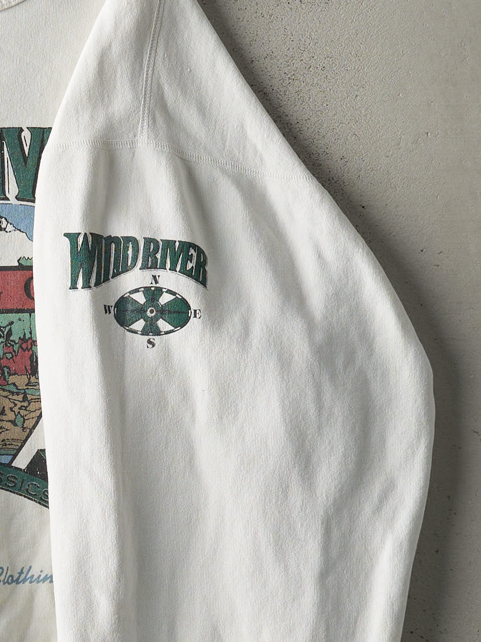 Vintage 90s White Wind River Outfitting Crewneck (M/L)