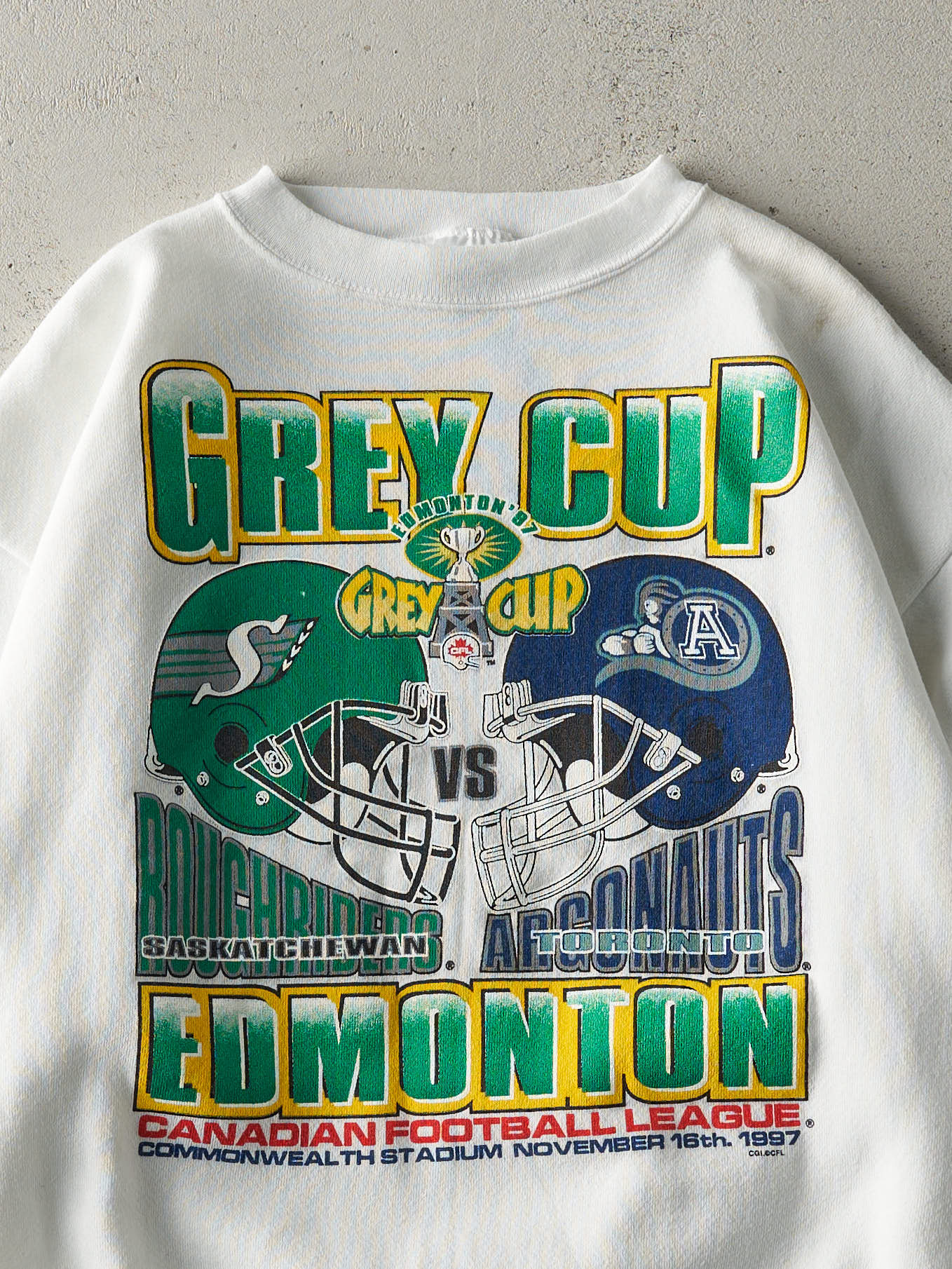 Vintage 97' White CFL Grey Cup Crewneck (L)