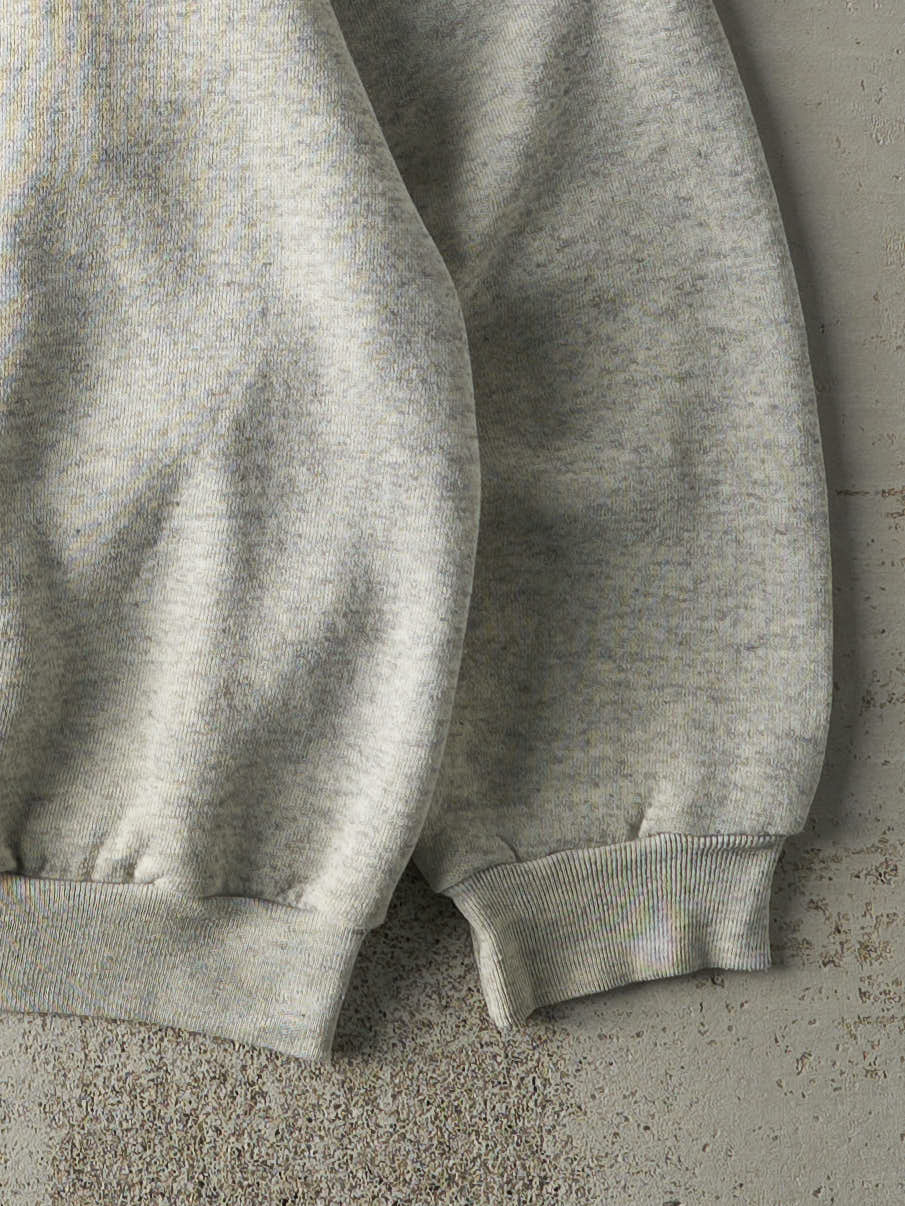 Vintage 90s Heather Grey Mackinaw City Michigan Crewneck (L)