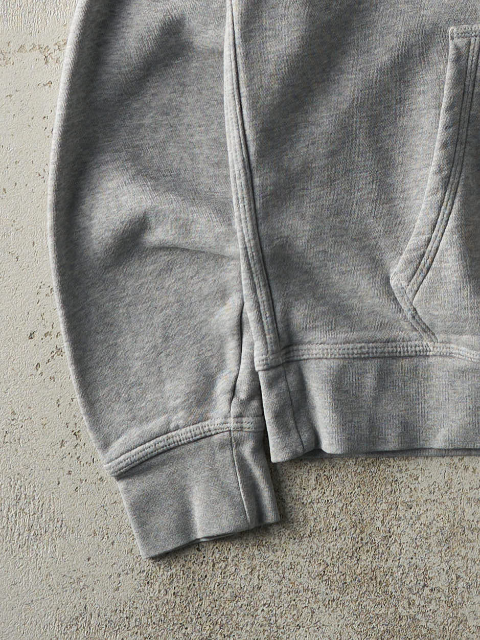 Vintage Y2K Grey Embroidered Nike Swoosh Hoodie (M)