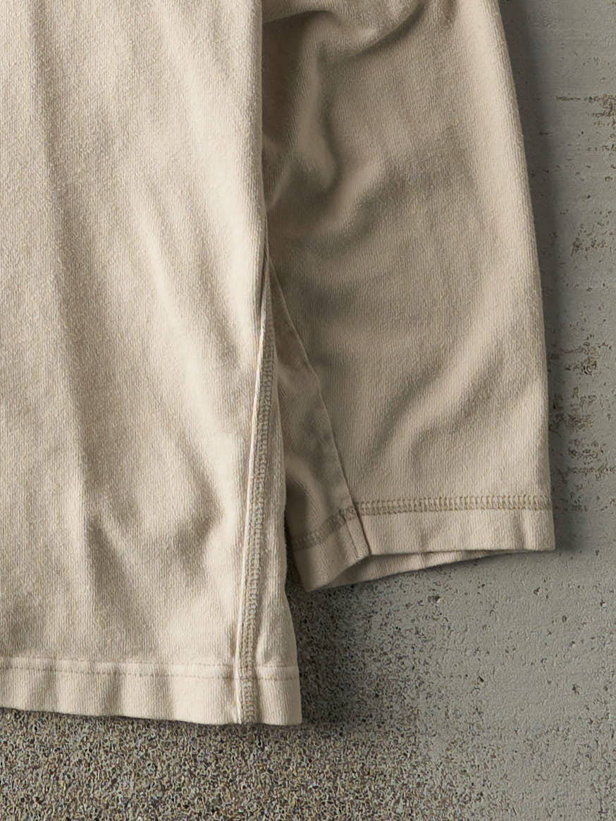 Vintage Y2K Beige Embroidered Columbia Long Sleeve (XL)