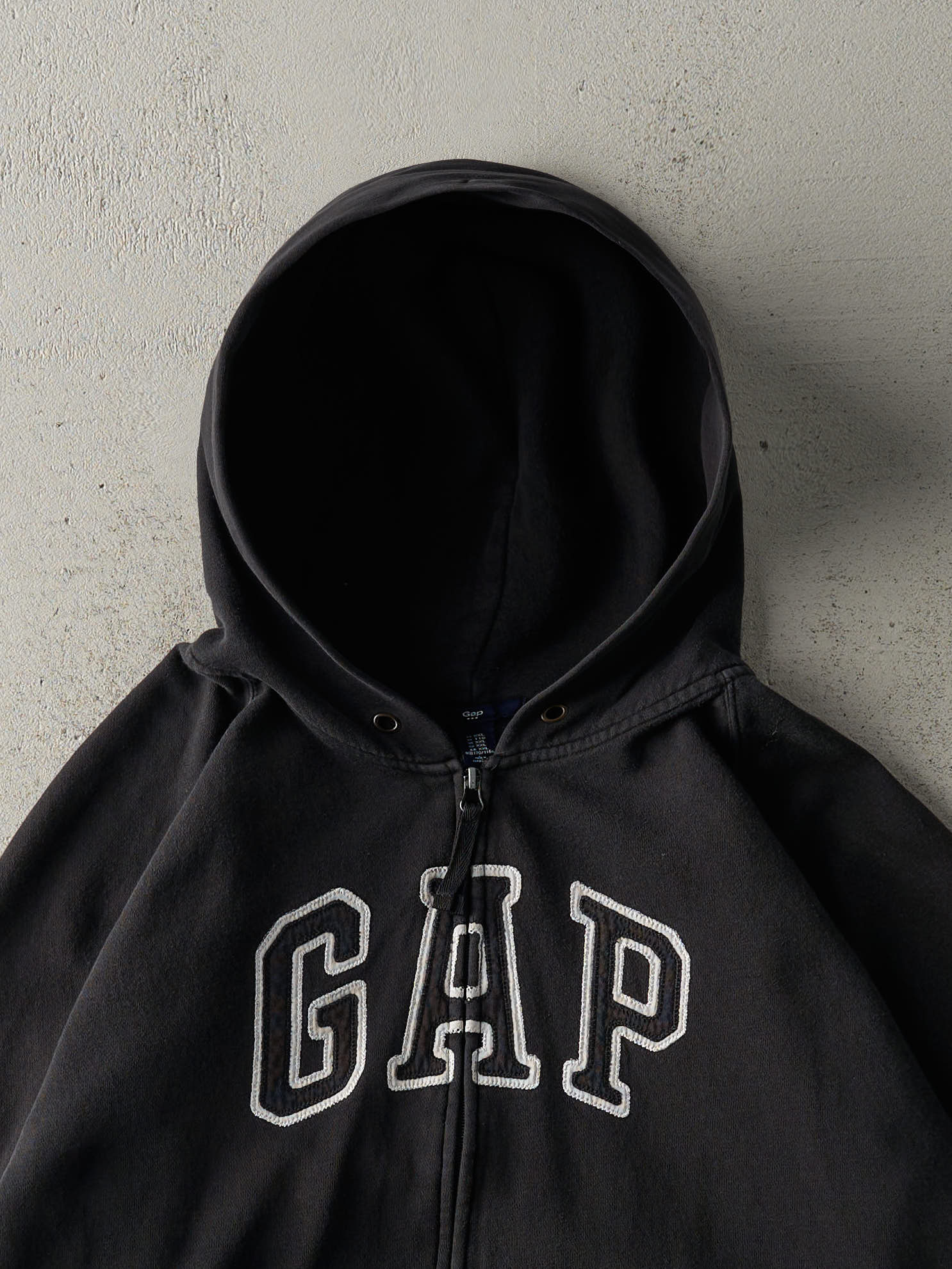 Vintage Y2K Black Gap Zip Up Boxy Hoodie (M/L)