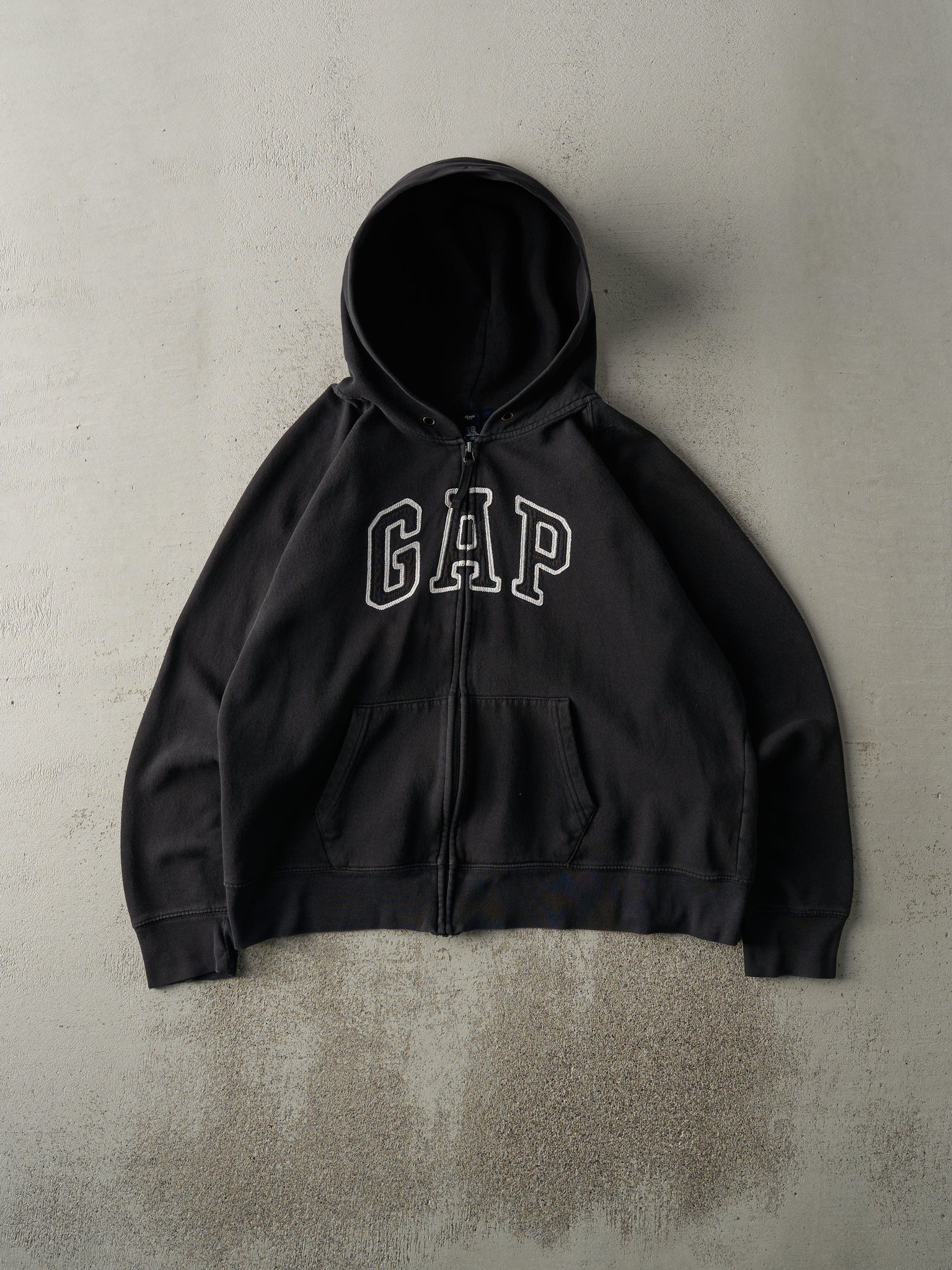 Vintage Y2K Black Gap Zip Up Boxy Hoodie (M/L)