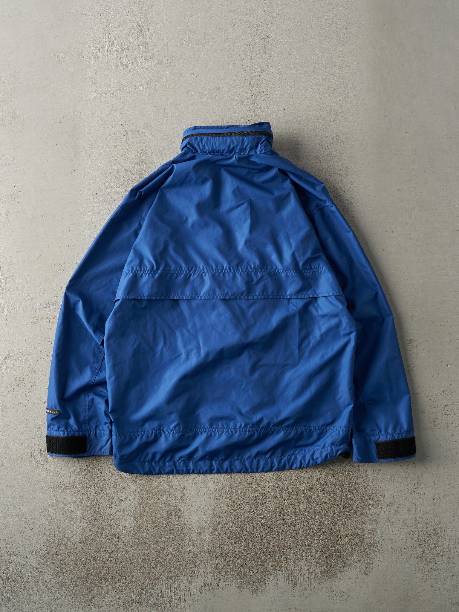 Vintage 90s Blue Embroidered Nike Zip Up Windbreaker Jacket (S/M)