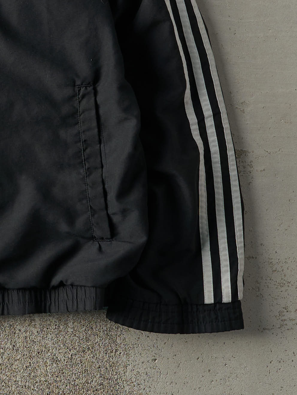 Vintage Y2K Black Embroidered Adidas Track Jacket (M/L)