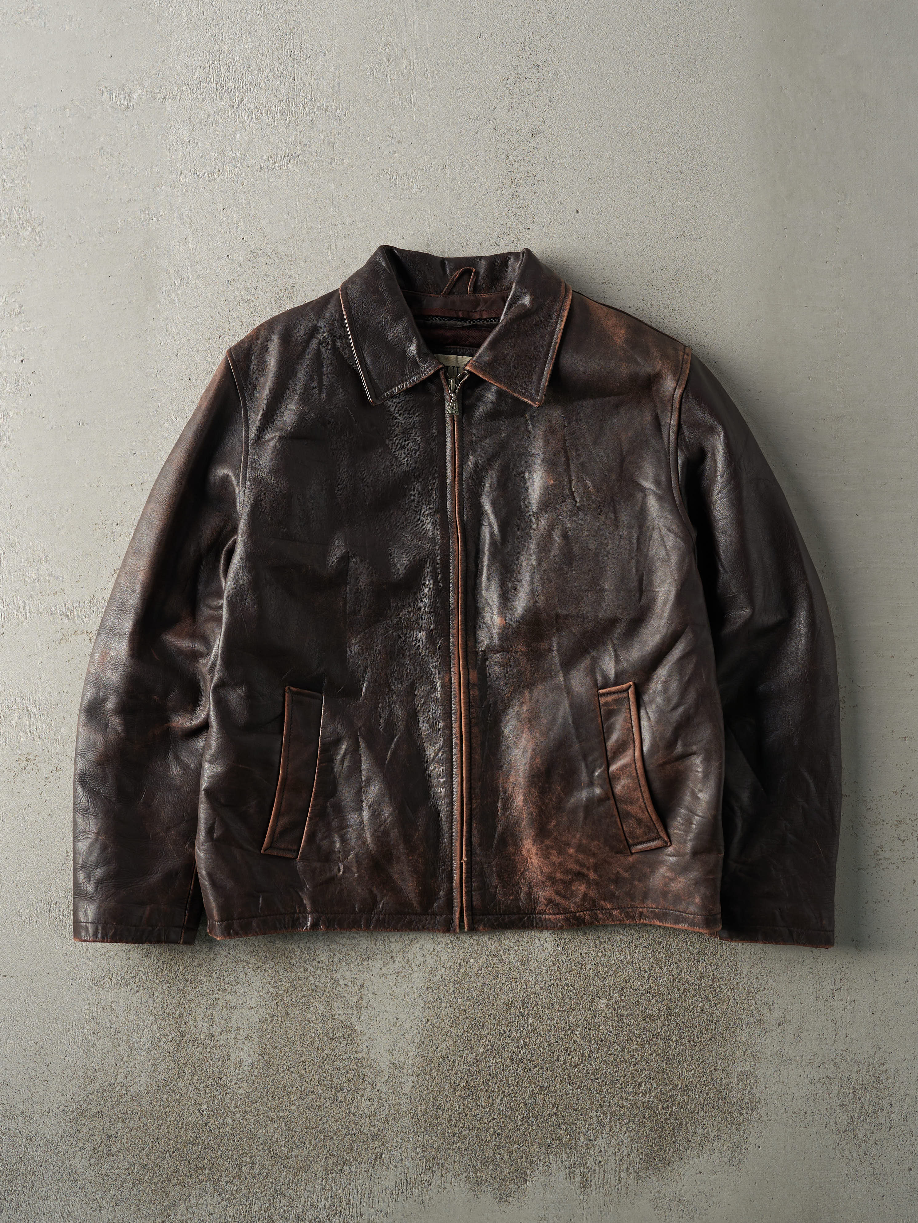 Vintage Y2K Brown Wilsons Leather Jacket (M) – Rebalance Vintage