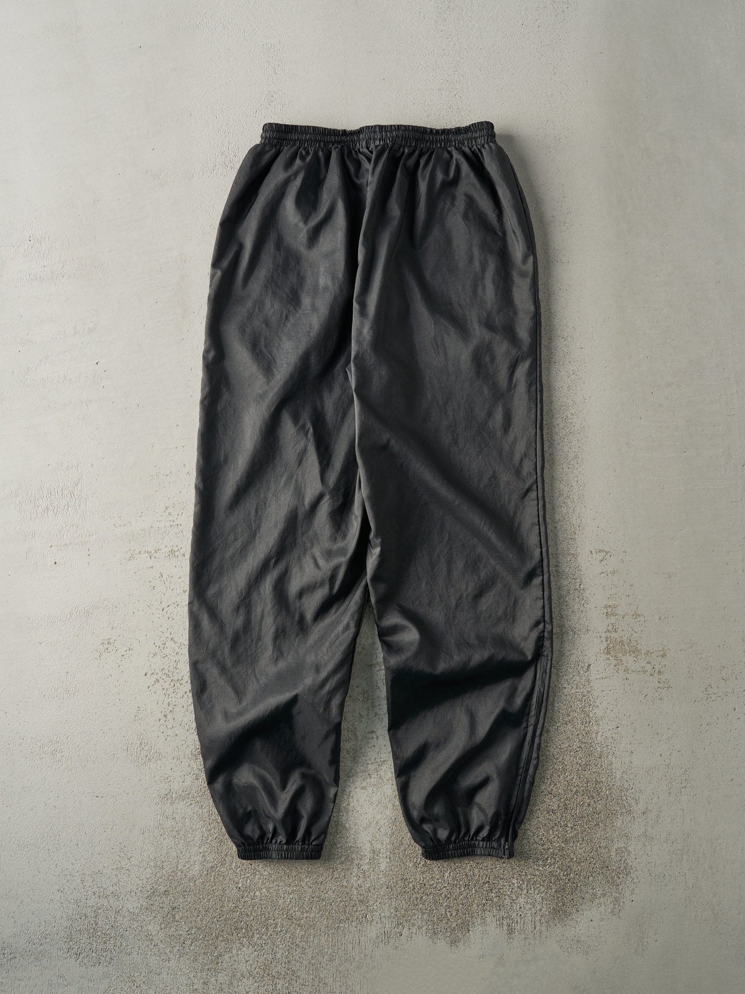 Vintage 90s Black Puma Tonal Logo Windbreaker Pants (30x31)