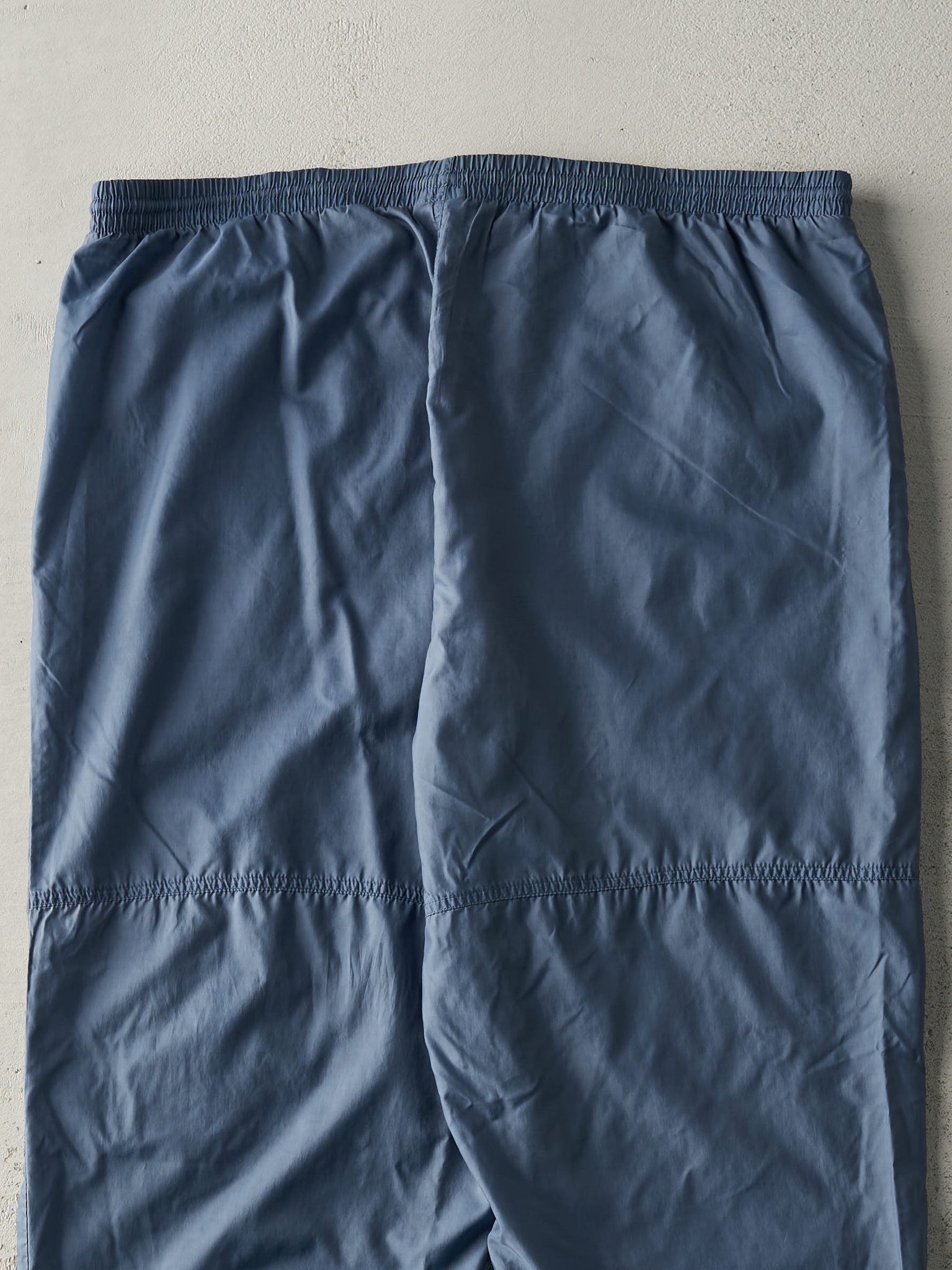 Vintage 90s Slate Blue Embroidered Tonal Nike Windbreaker Pants (38x32.5)