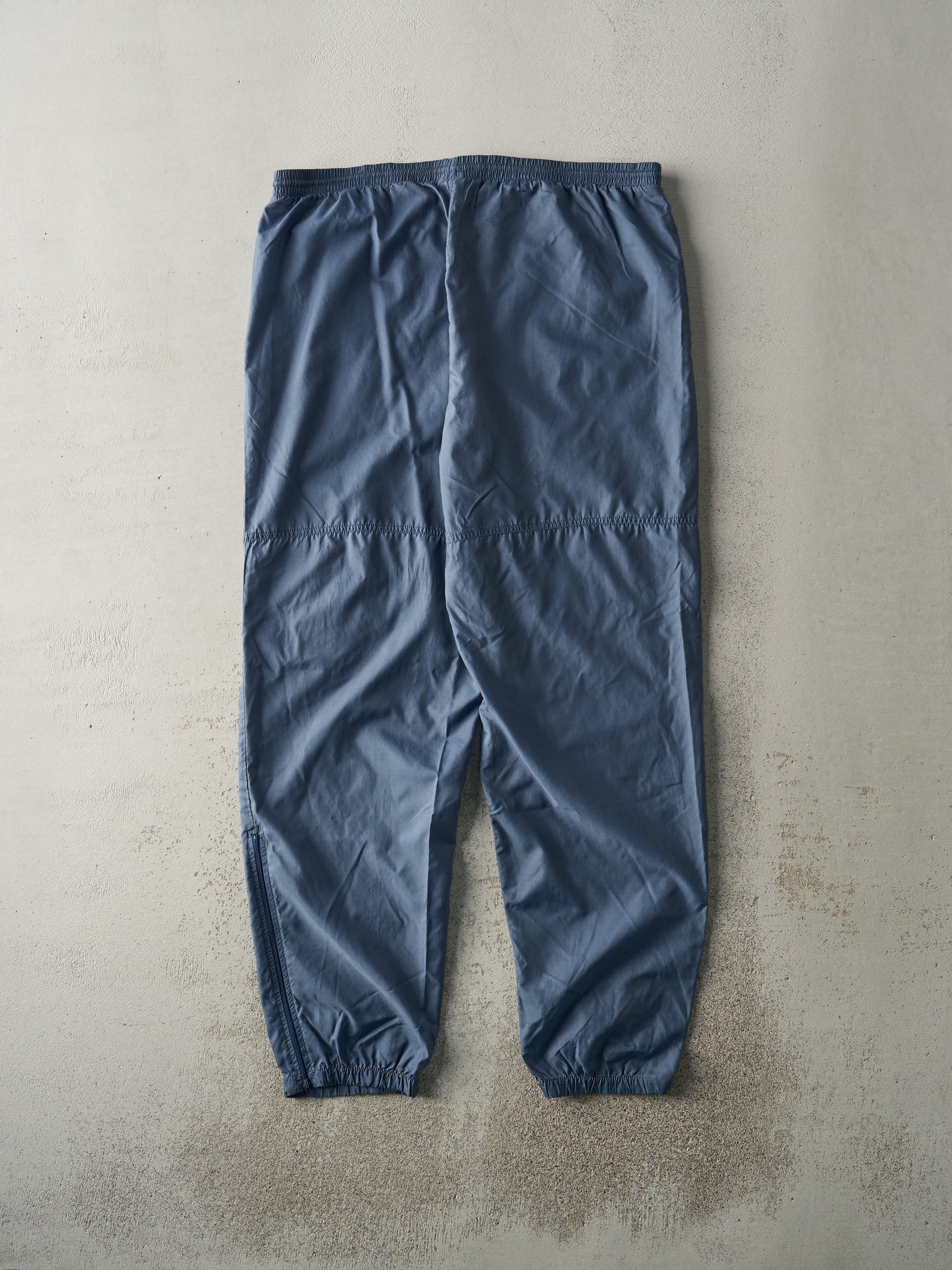 Vintage 90s Slate Blue Embroidered Tonal Nike Windbreaker Pants (38x32.5)