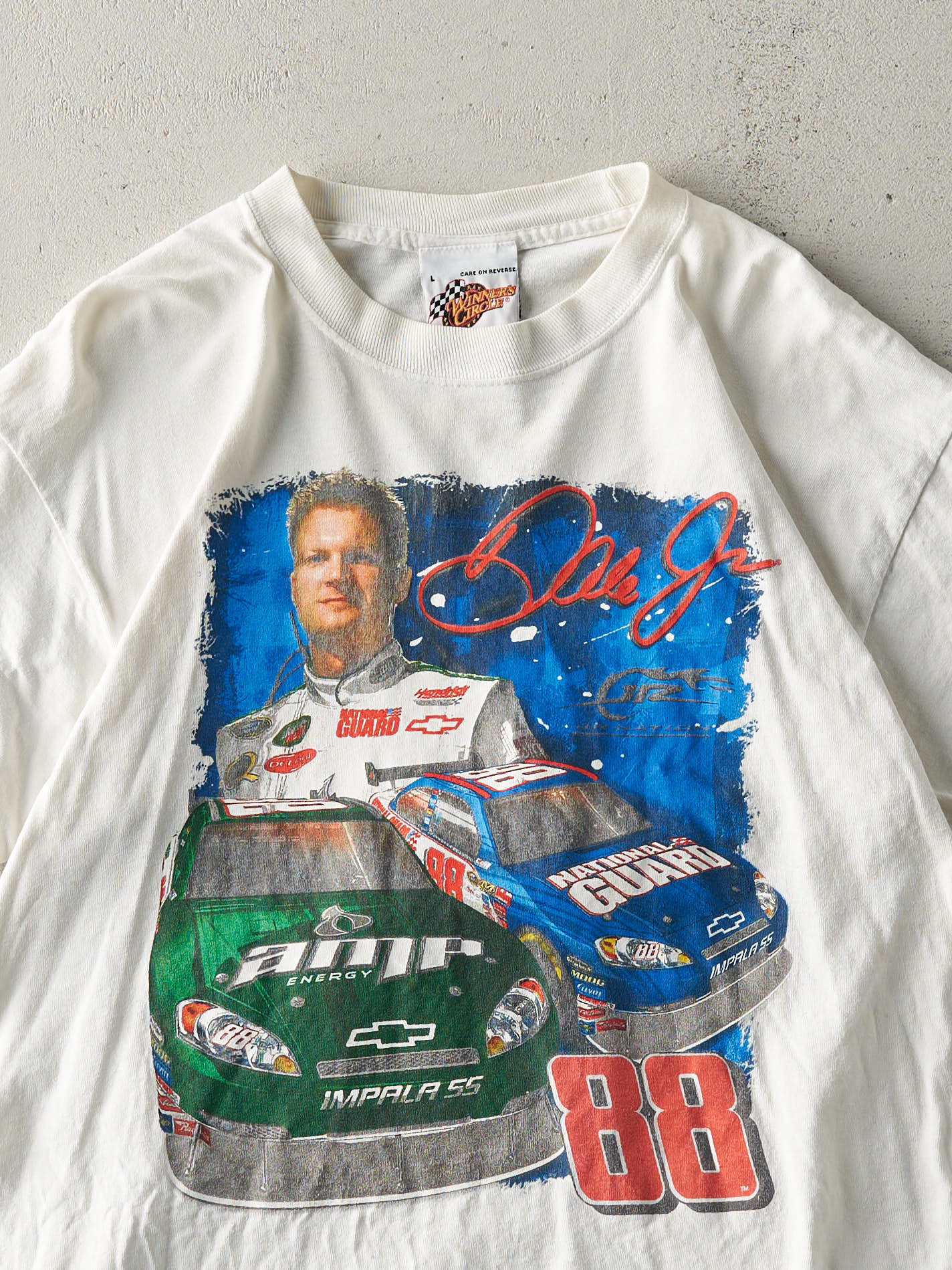 Vintage 08' White Dale Earnhardt Jr. Nascar Tee (M)