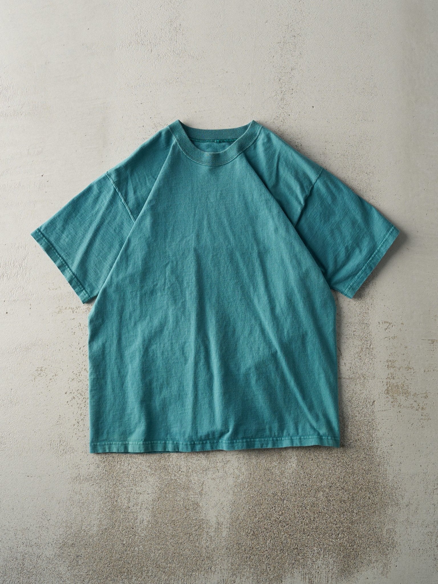 Vintage 90s Teal Blank Tee (M)