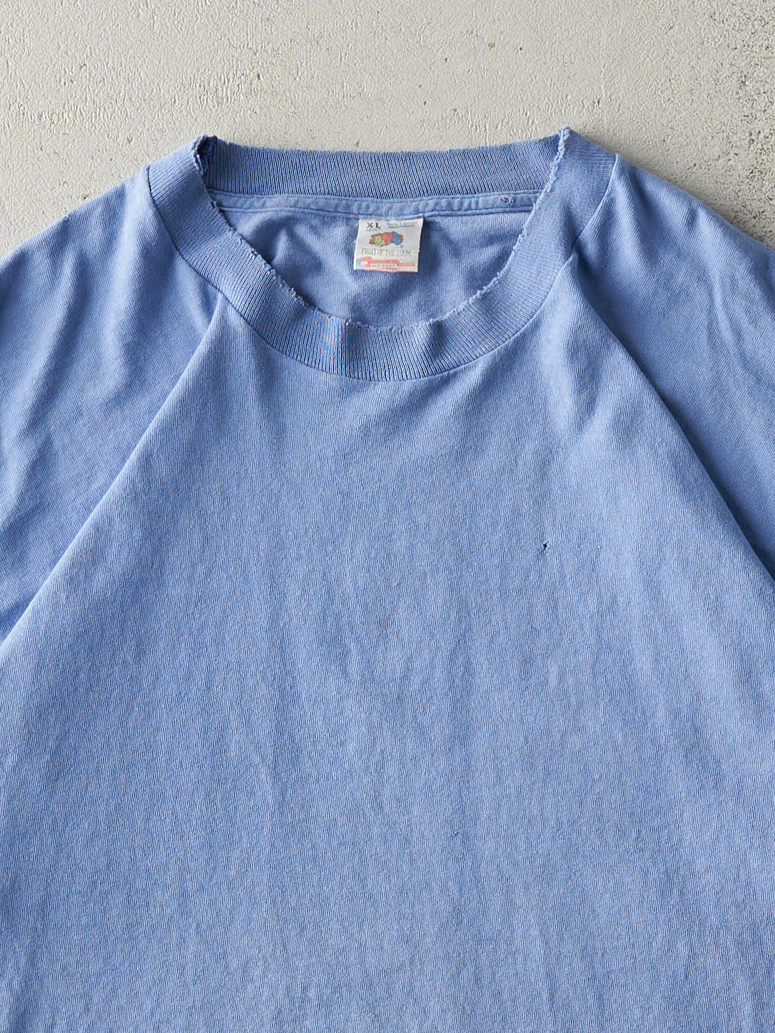 Vintage 90s Periwinkle Blue Blank Single Stitch Tee (L/XL)