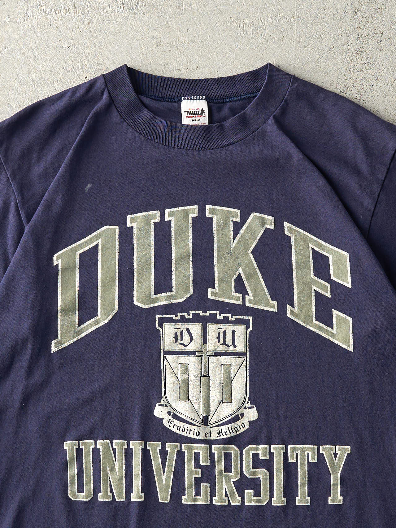 Vintage 80s Navy Blue Duke University Single Stitch Tee (M)