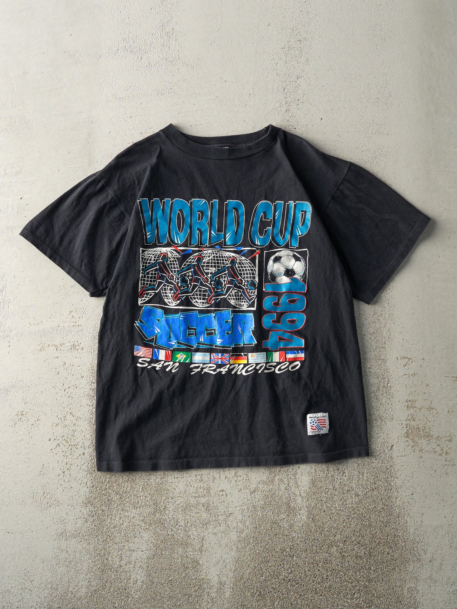 Vintage 94' Black World Cup Soccer Single Stitch Tee (M)