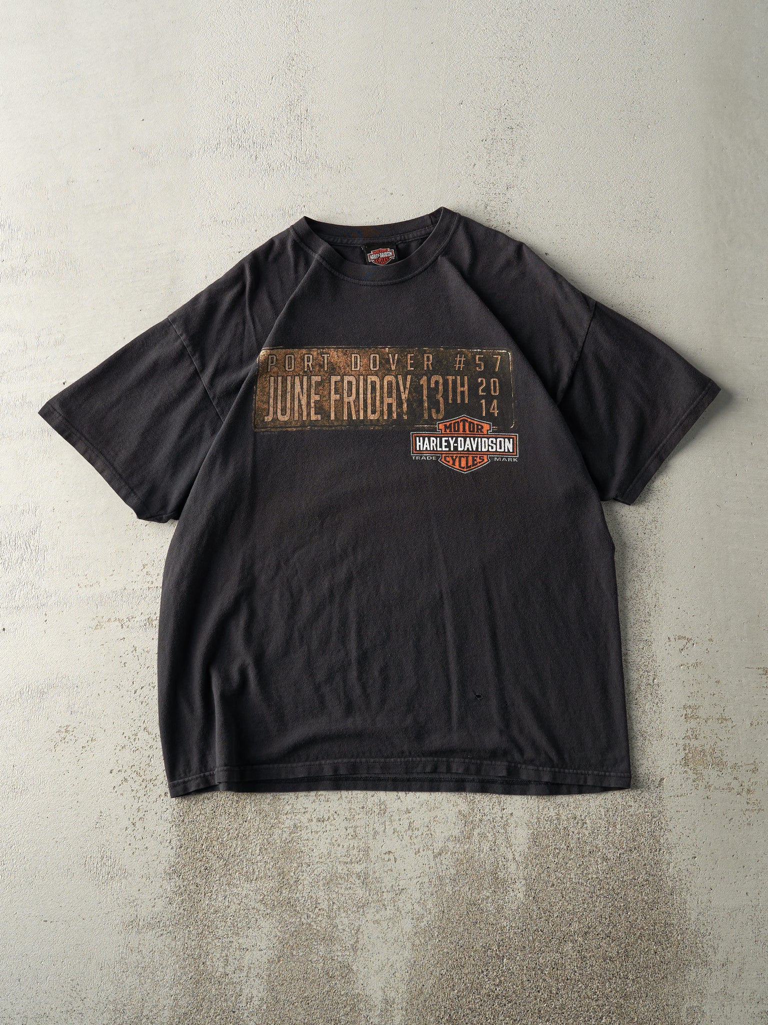 14' Black Port Dover Harley Davidson Tee (L)