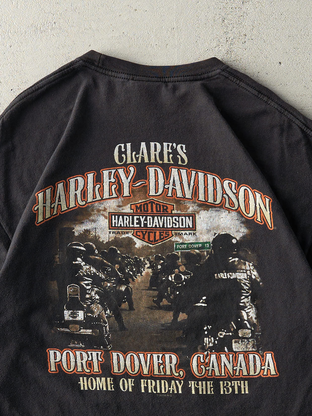 14' Black Port Dover Harley Davidson Tee (L)