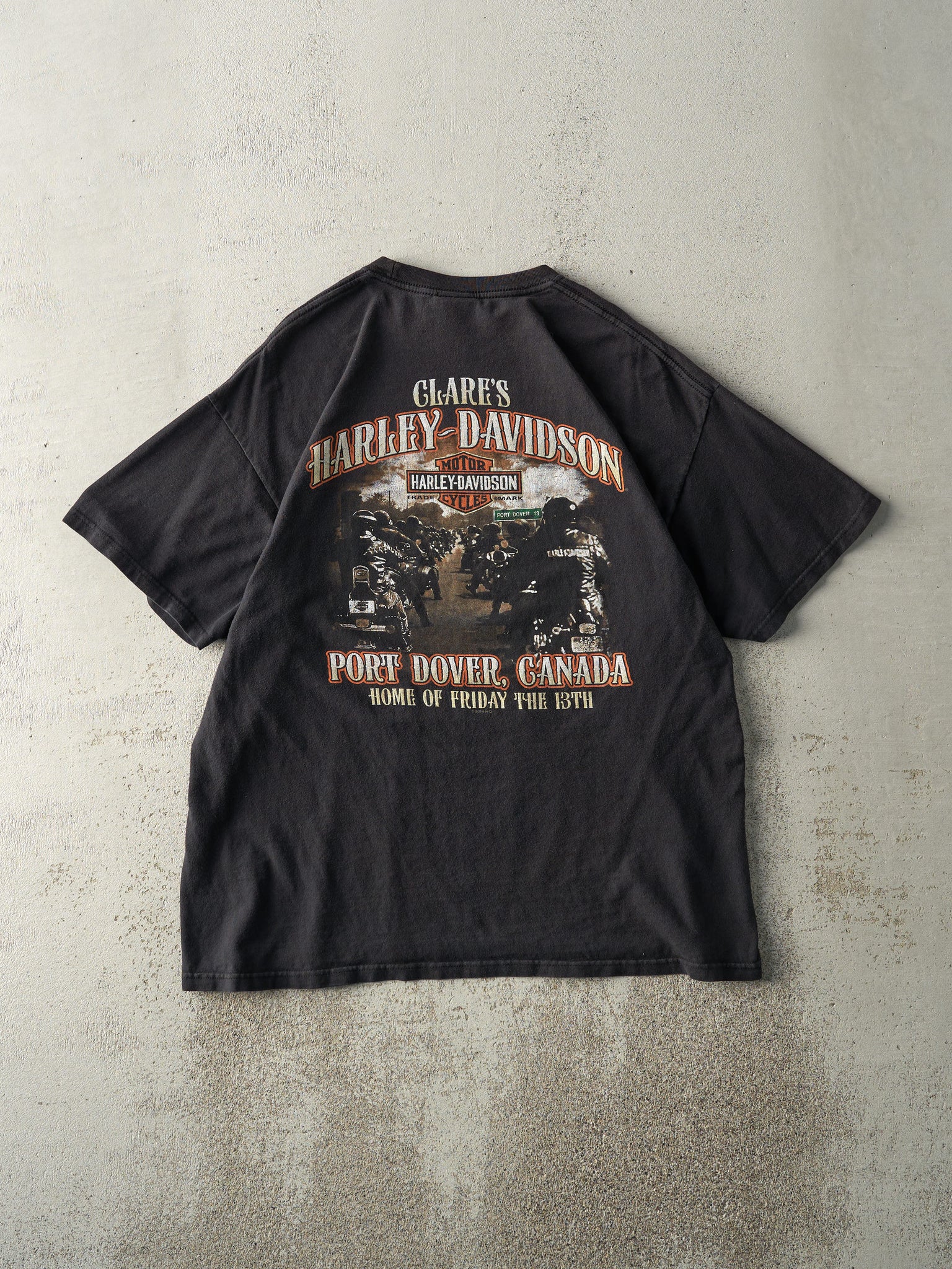 14' Black Port Dover Harley Davidson Tee (L)