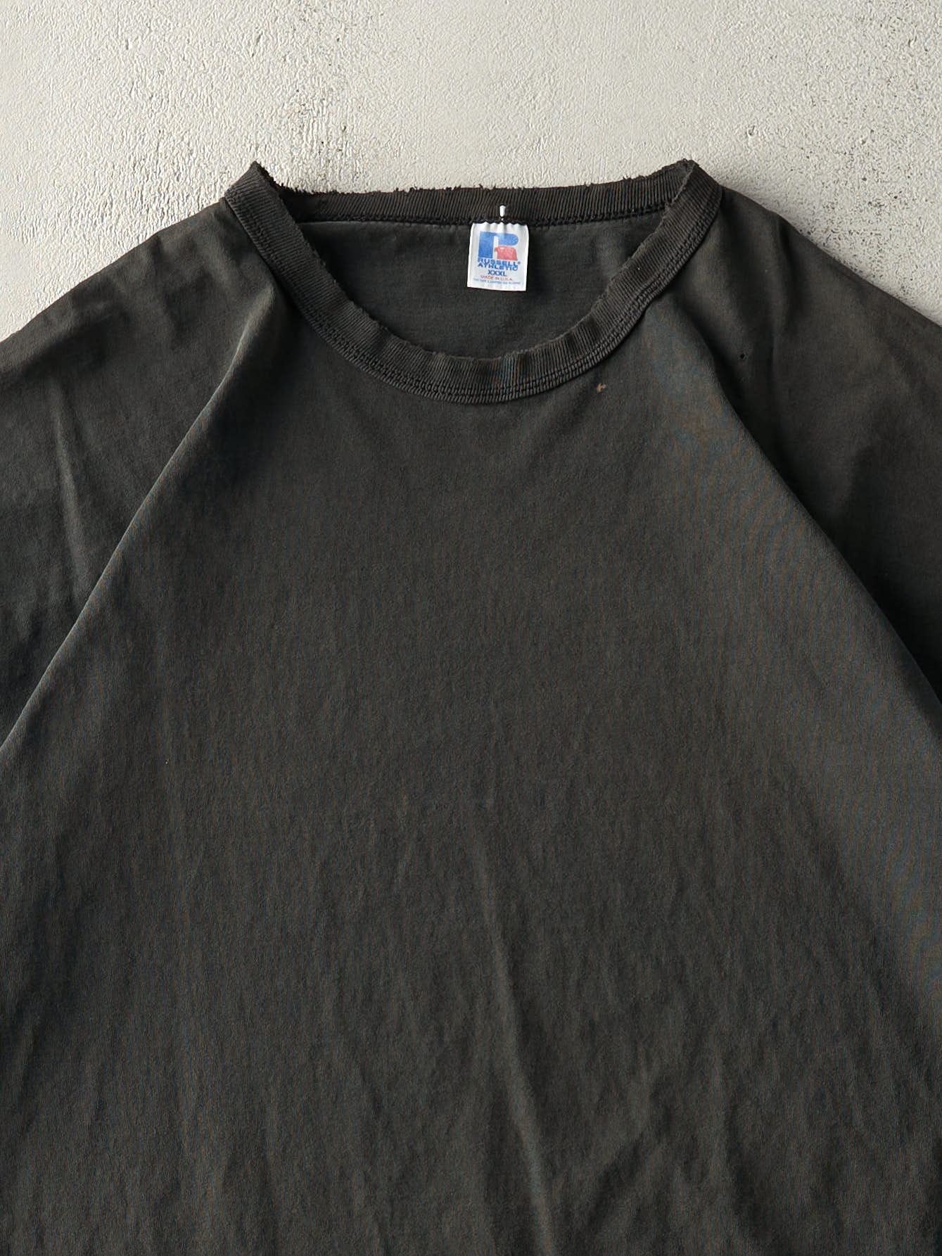 Vintage 90s Black Blank Russell Athletic Tee (XXL)