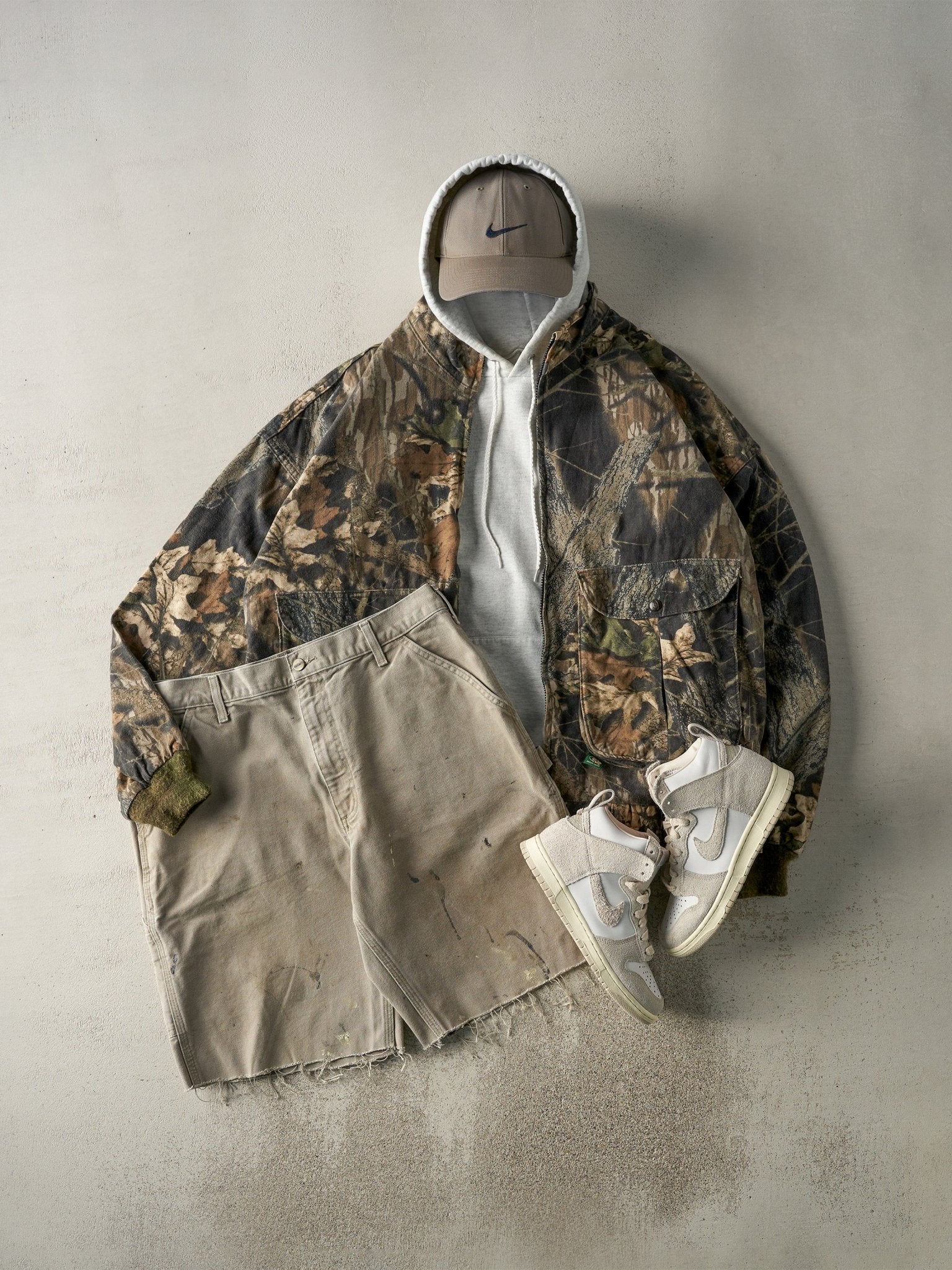 Vintage Y2K Mossy Oak Camo Zip Up Lightweight Jacket (XXL)