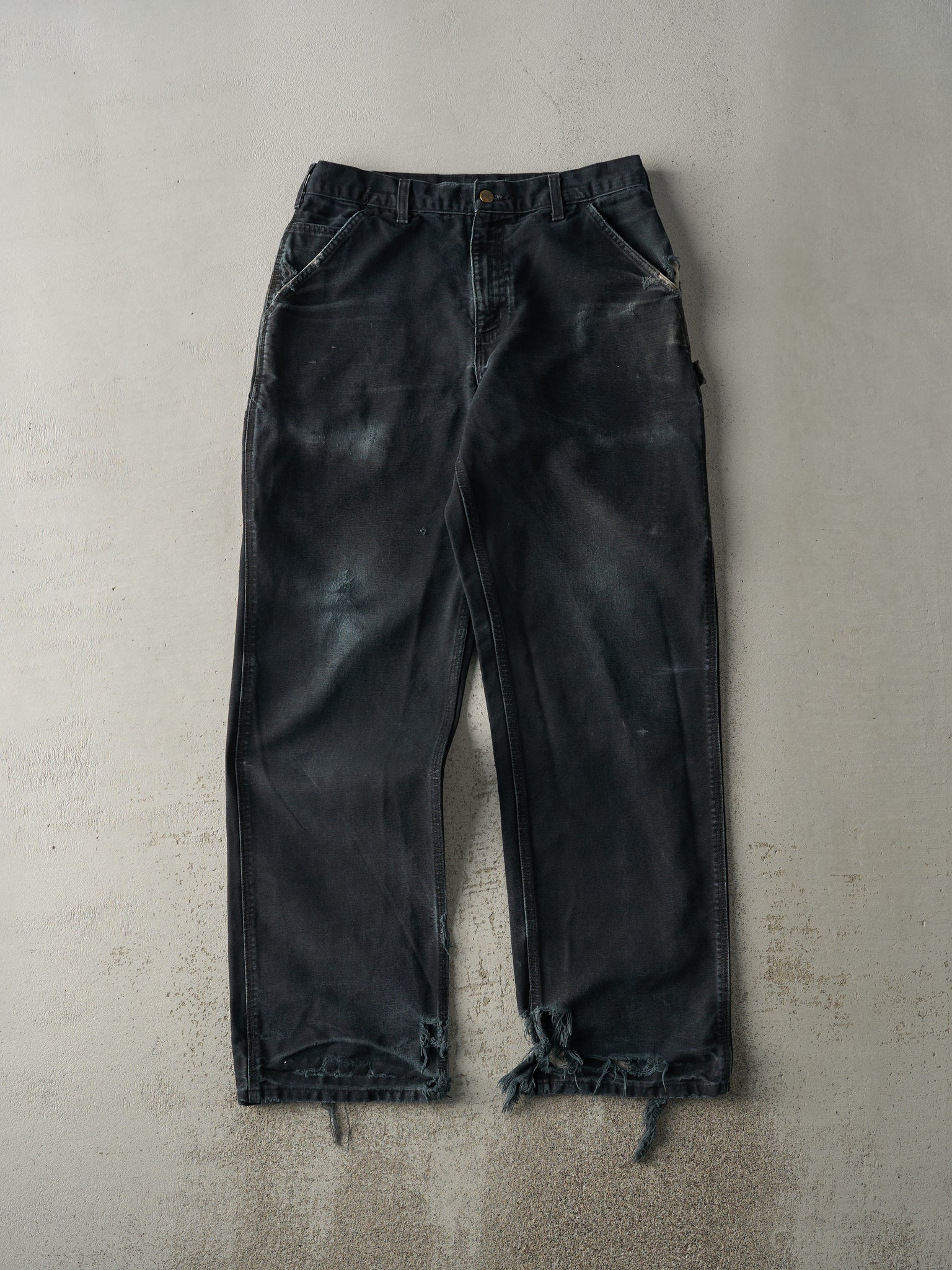 Vintage Y2K Black Dungaree Fit Carhartt Carpenter Pants (32x33)