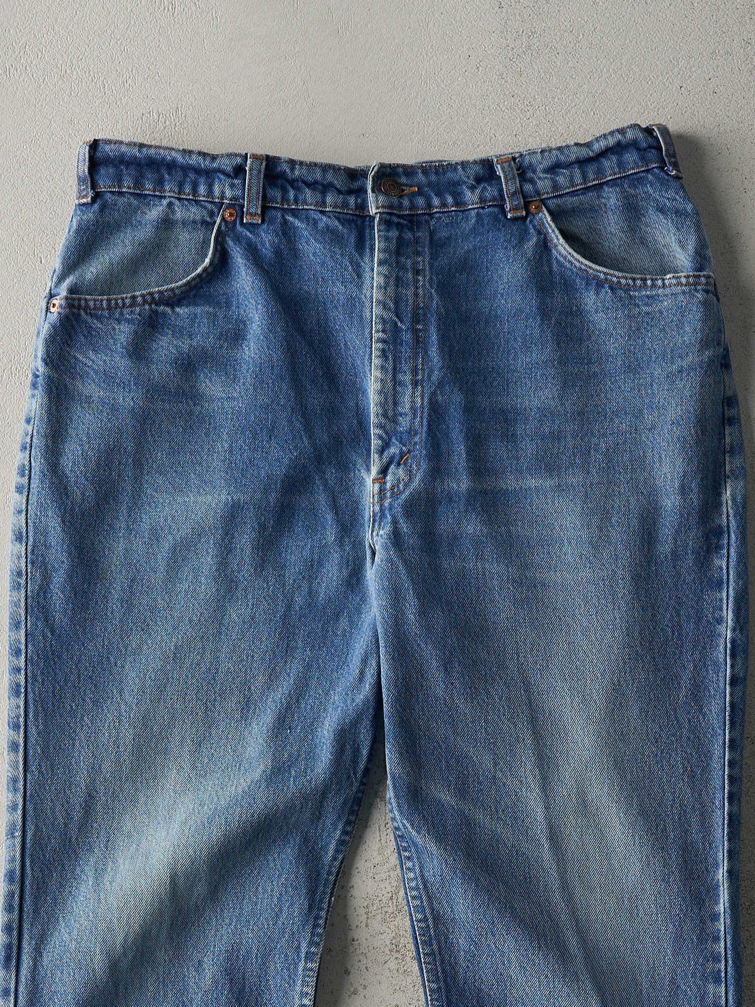 Vintage 80s Mid Wash Levi's Orange Tab 619 Jeans (35.5x30)