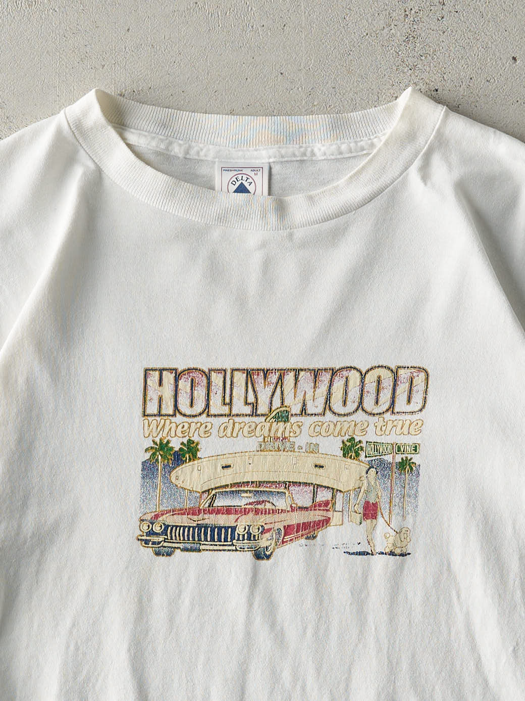 Vintage 90s White Hollywood Tee (M)