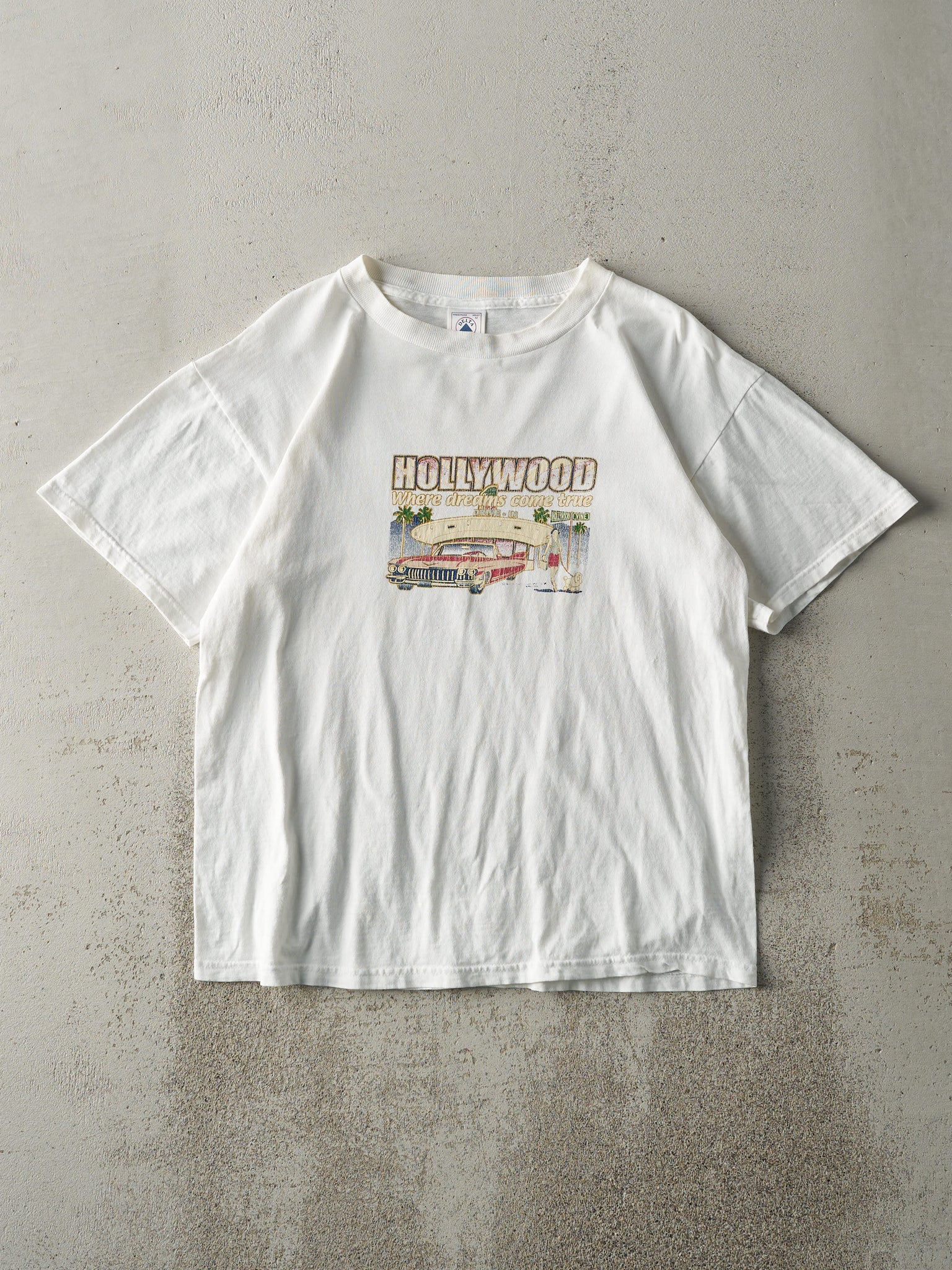 Vintage 90s White Hollywood Tee (M)