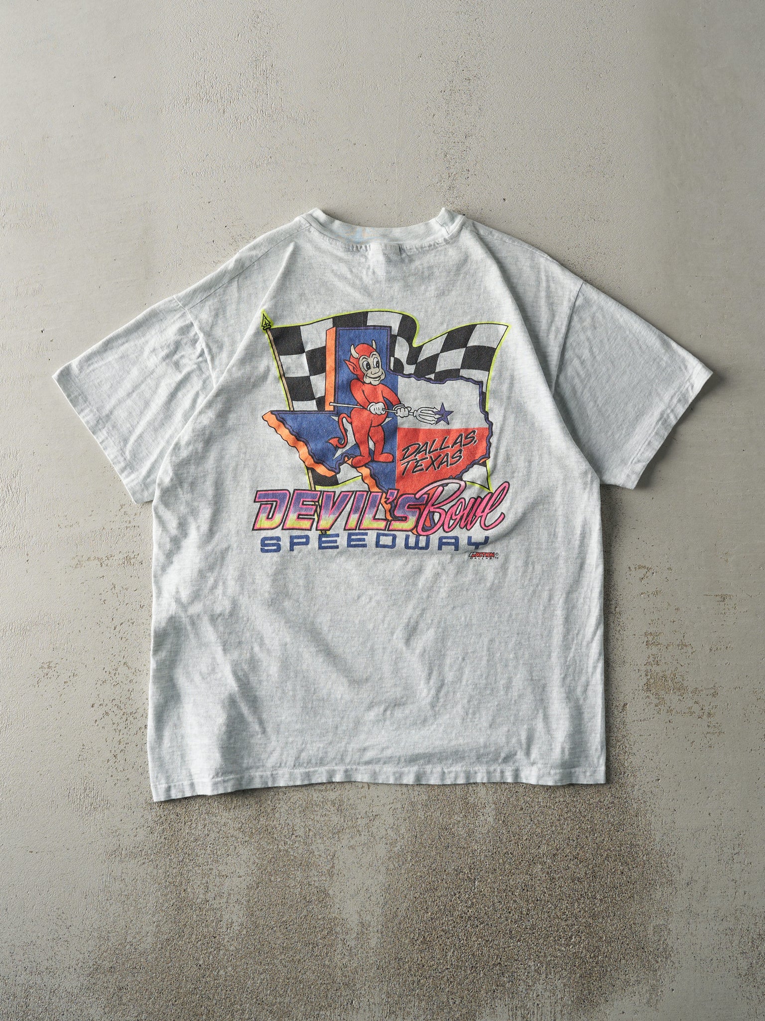 Vintage 96' Heather Grey Spring Nationals Racing Single Stitch Tee (M)