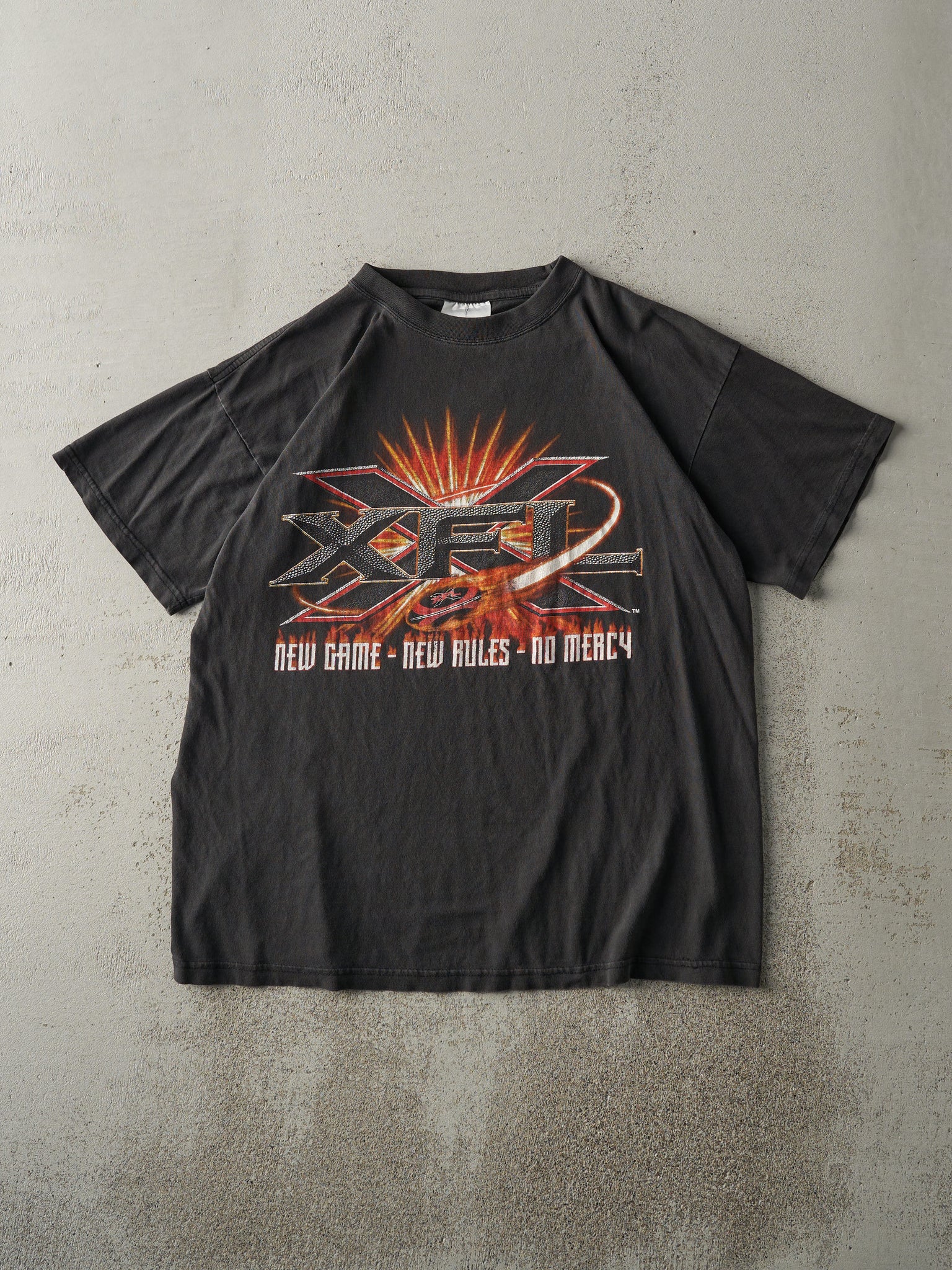 Vintage Y2K Faded Black XFL Tee (L)