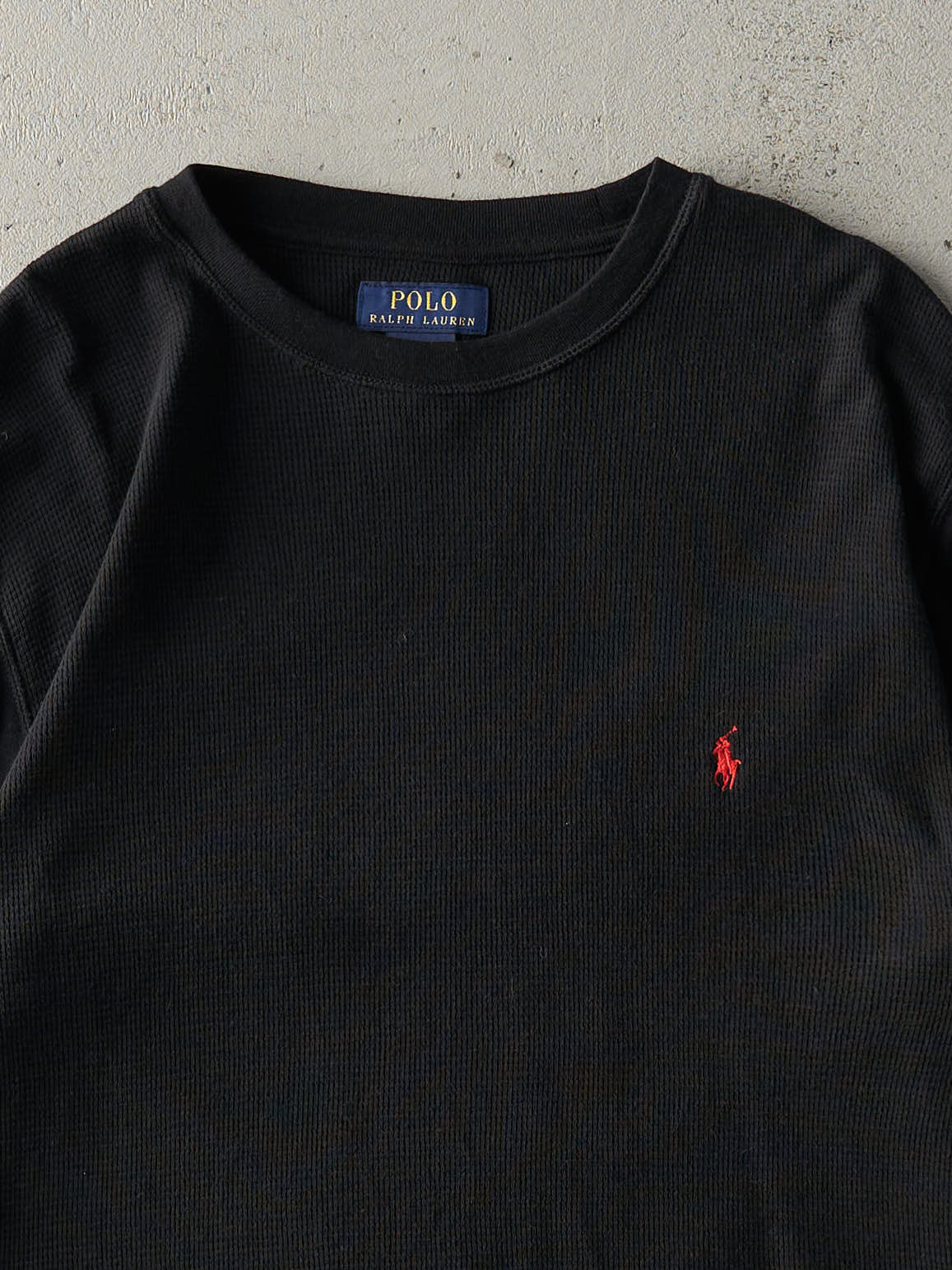 Vintage Y2K Black Polo Ralph Lauren Long Sleeve (S/M)