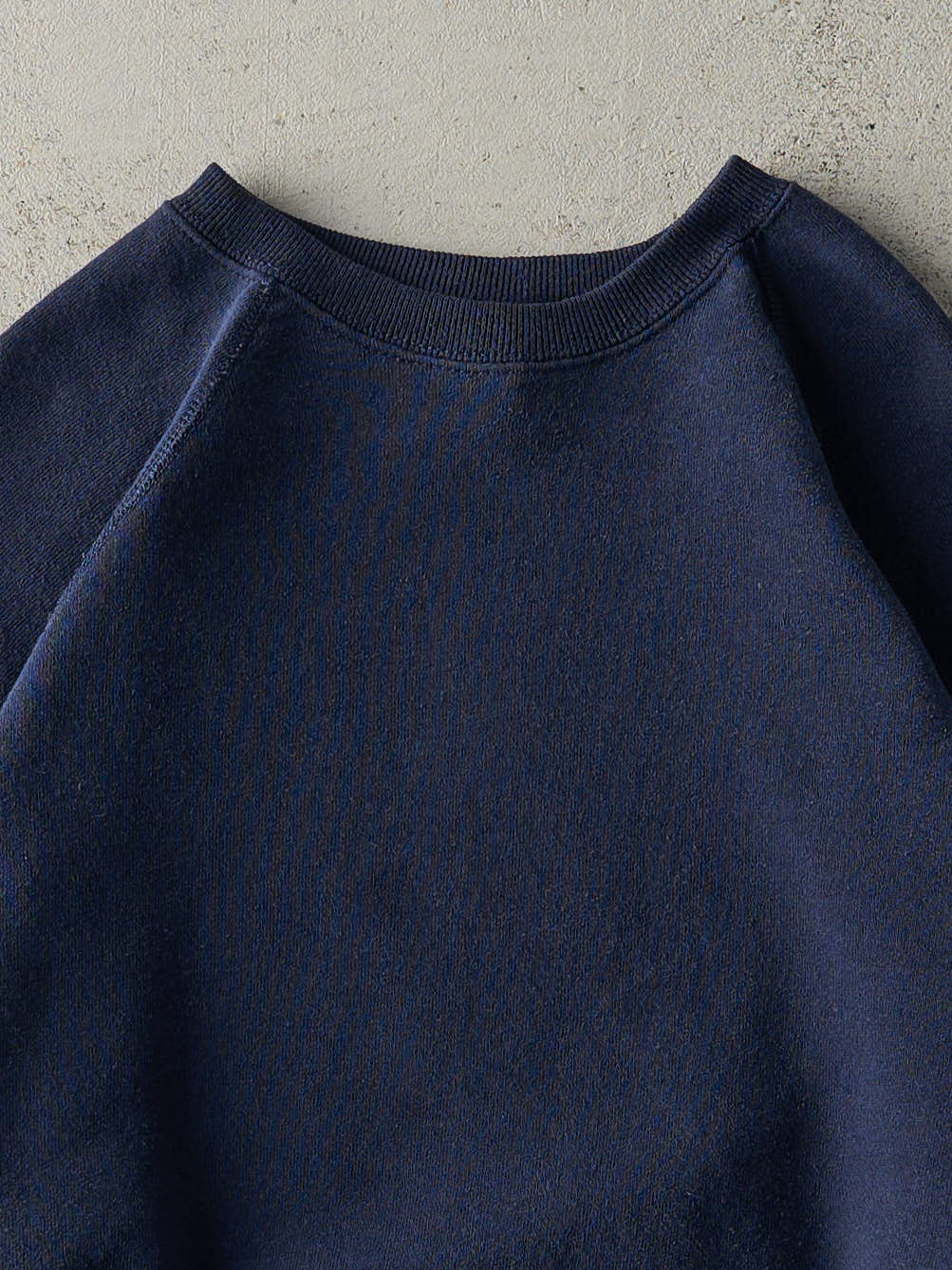 Vintage 80s Navy Blue Blank Boxy Crewneck (M)
