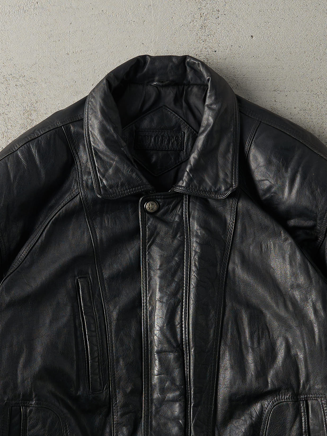 Vintage 90s Black Moores Leather Jacket (M)