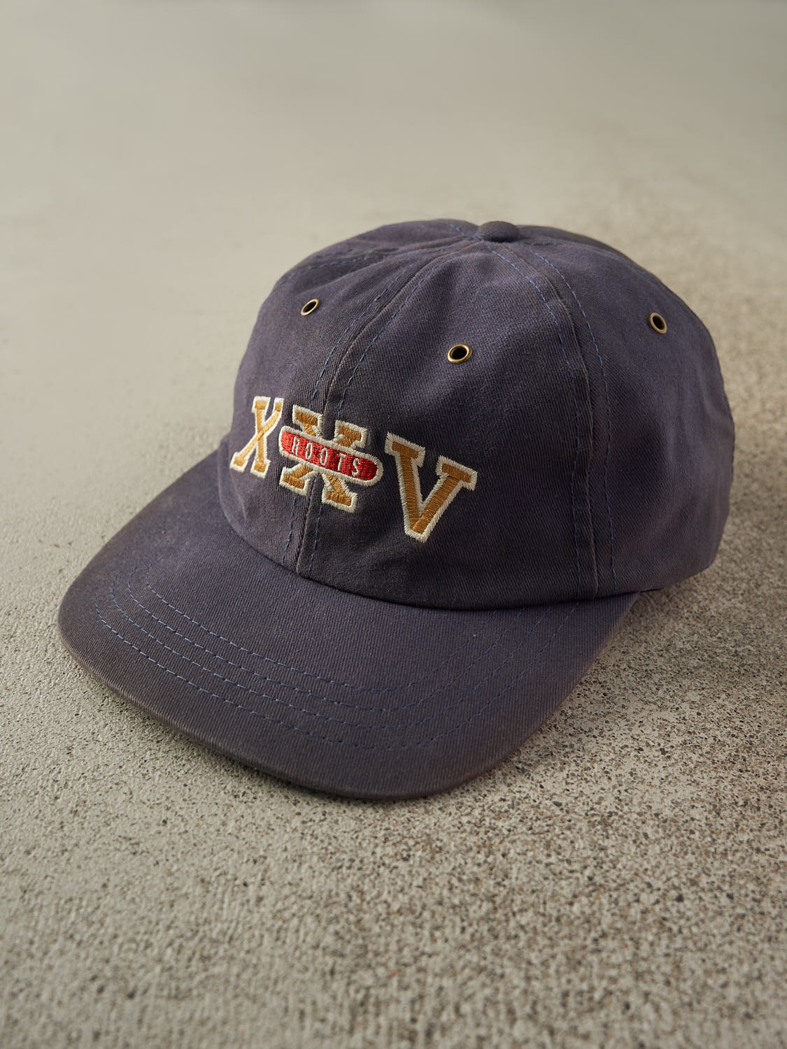 Vintage 90s Faded Blue Roots Embroidered Velcro Hat