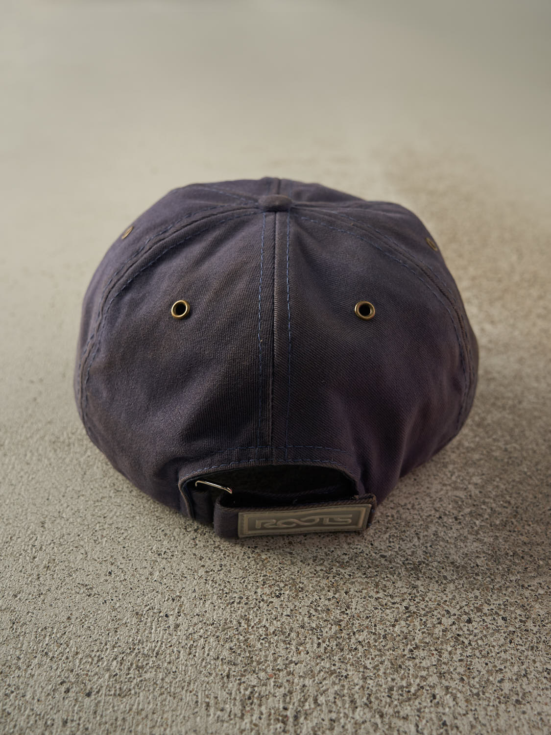 Vintage 90s Faded Blue Roots Embroidered Velcro Hat
