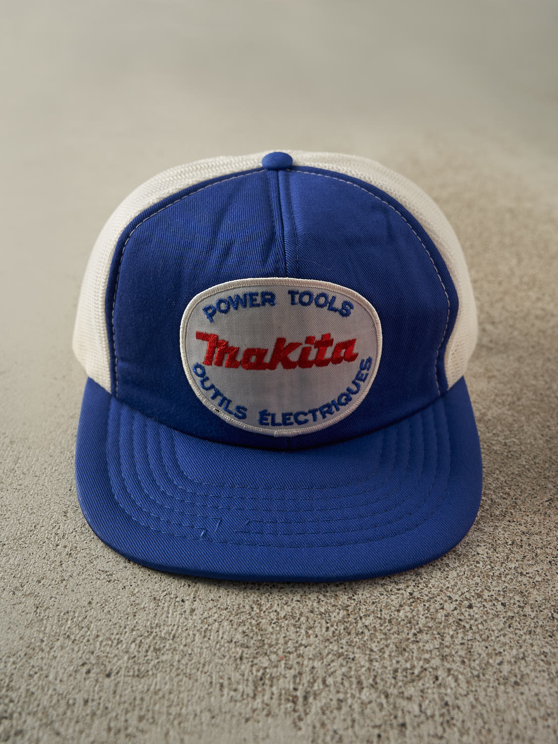 Vintage 80s Blue & White Makita Foam Trucker Hat