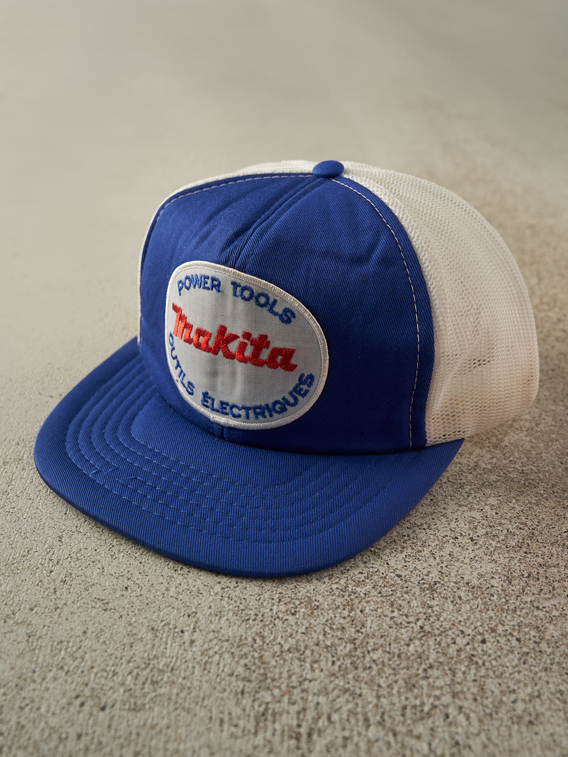 Vintage 80s Blue & White Makita Foam Trucker Hat
