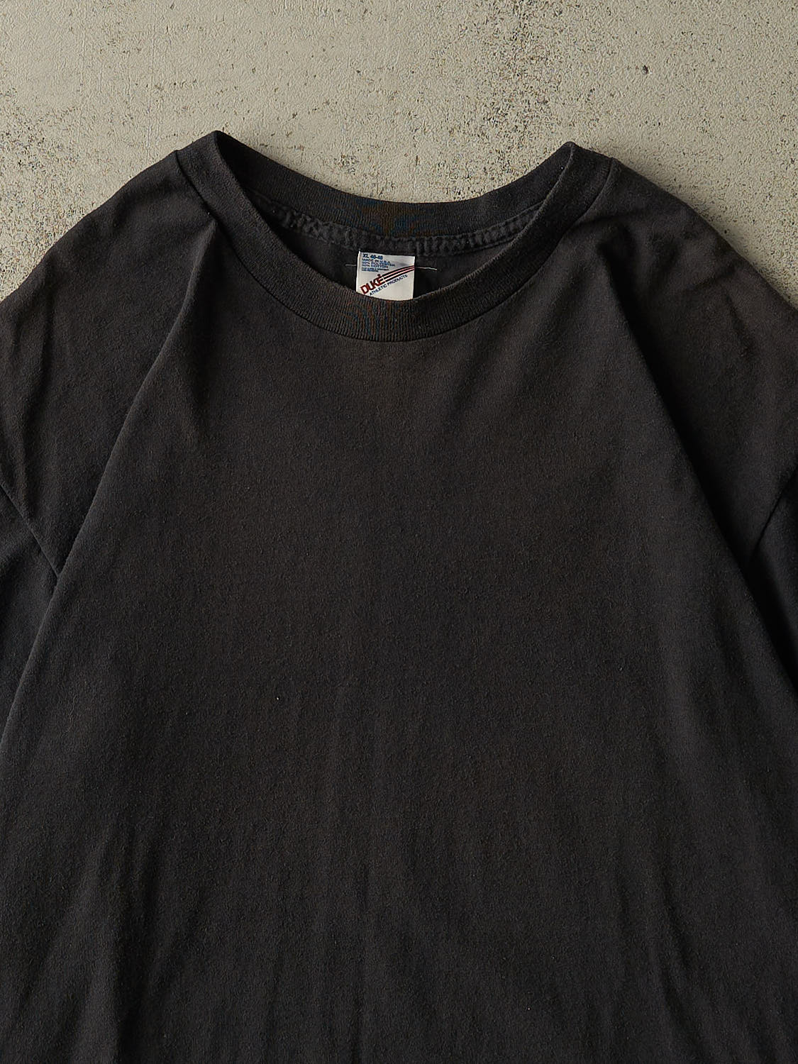 Vintage 90s Faded Black Blank Single Stitch Tee (XL)