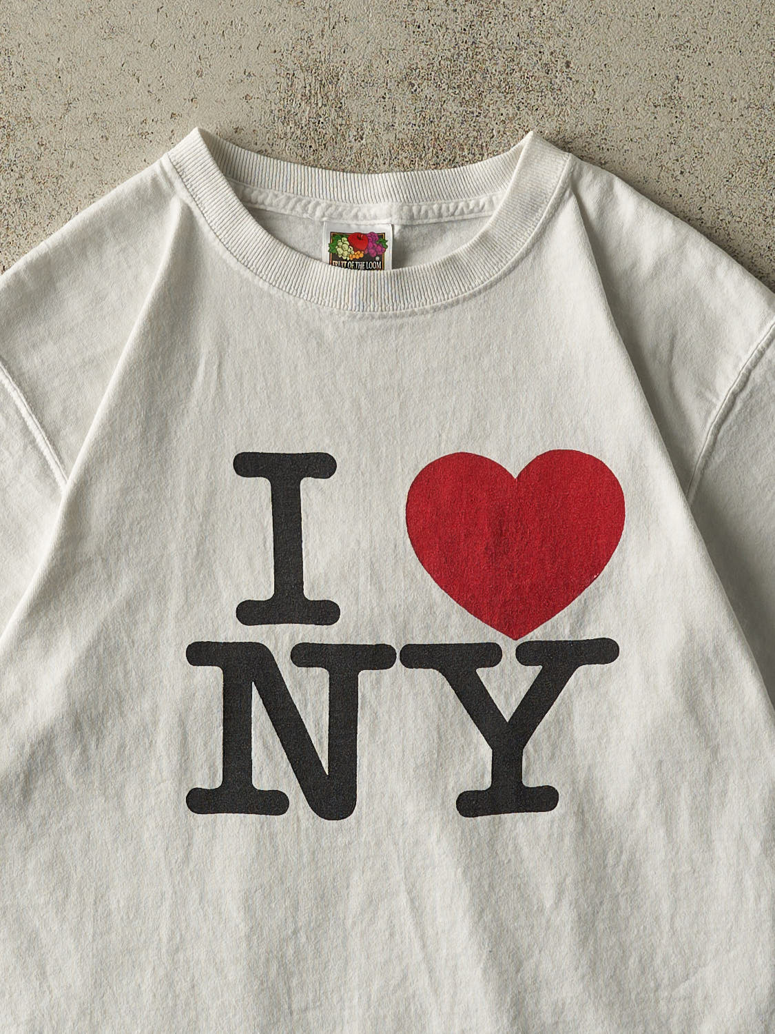Vintage 90s White "I Love NY" Tee (S/M)