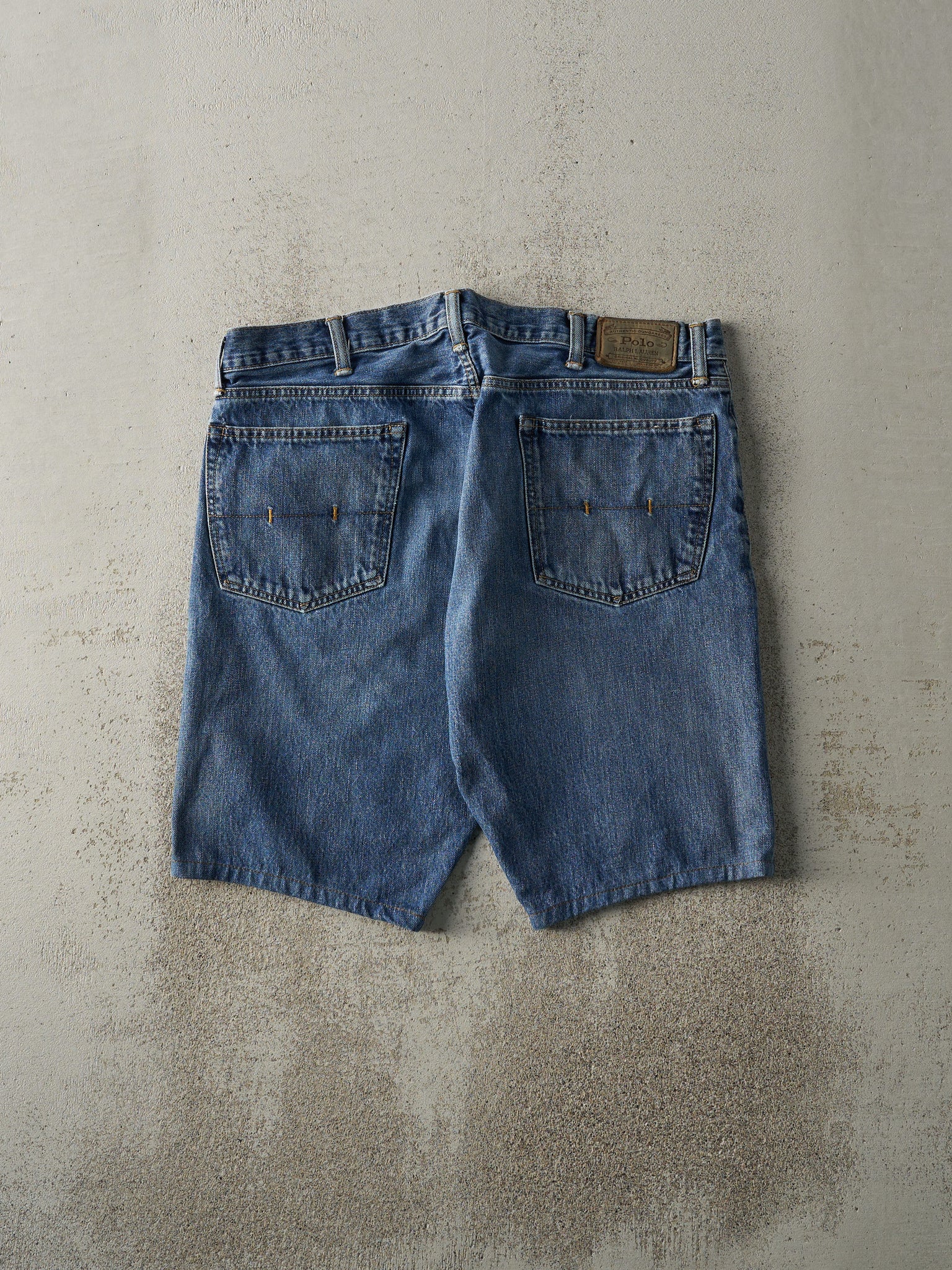 Vintage Y2K Mid Wash Polo Ralph Lauren Jean Shorts (39x11.5)