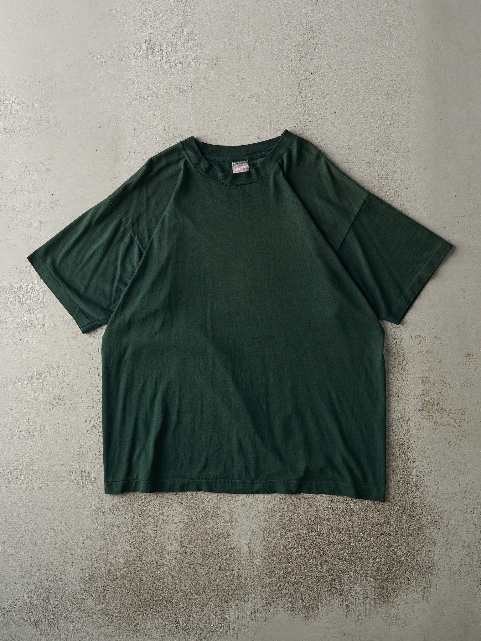 Vintage 90s Forest Green Blank Single Stitch Tee (L)