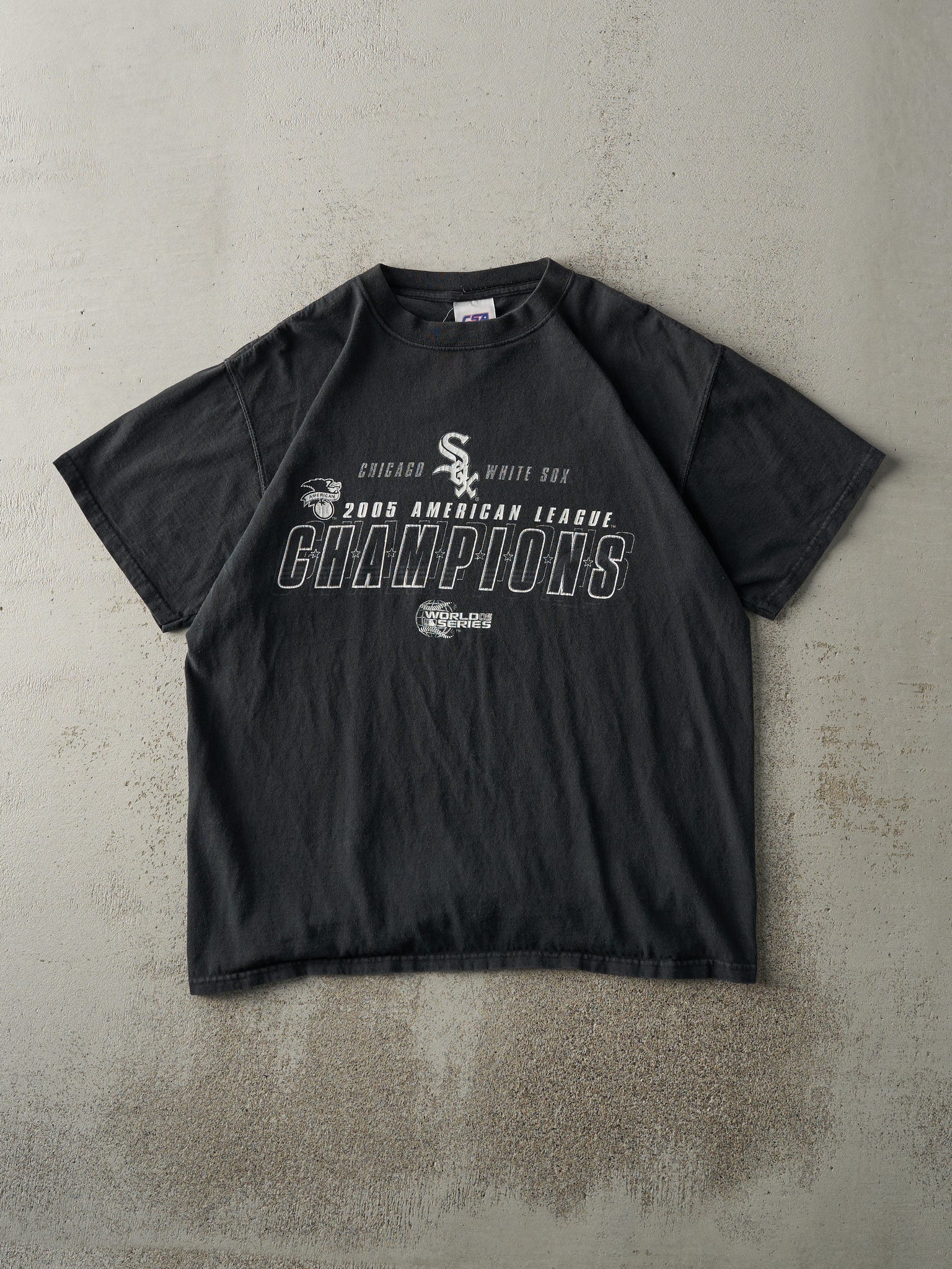 Vintage 05' Black Chicago White Sox American League Champs Tee (L)