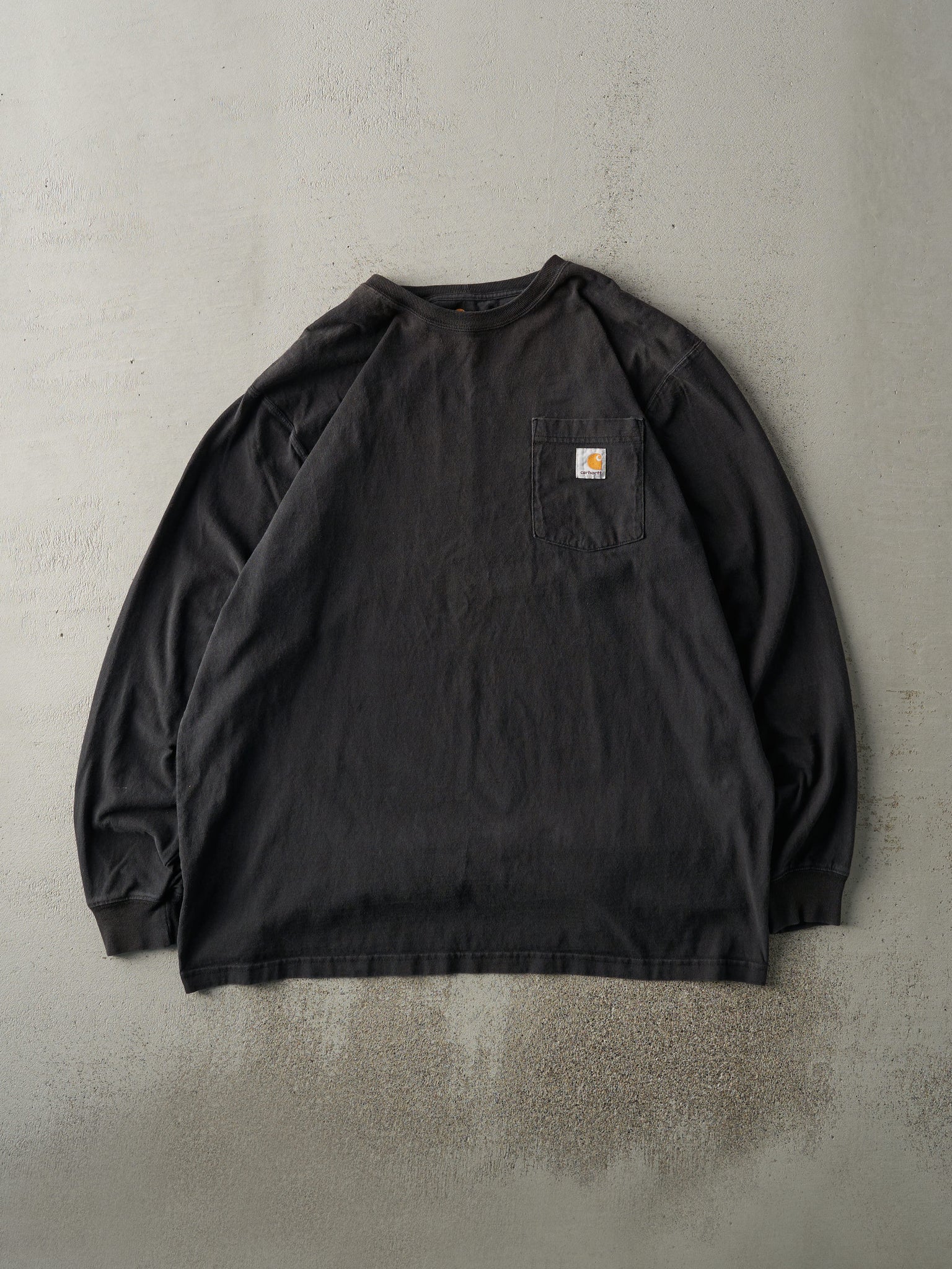 Vintage Y2K Black Carhartt Pocket Long Sleeve (XL)