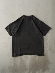 Vintage 90s Black Blank Single Stitch Tee (M)