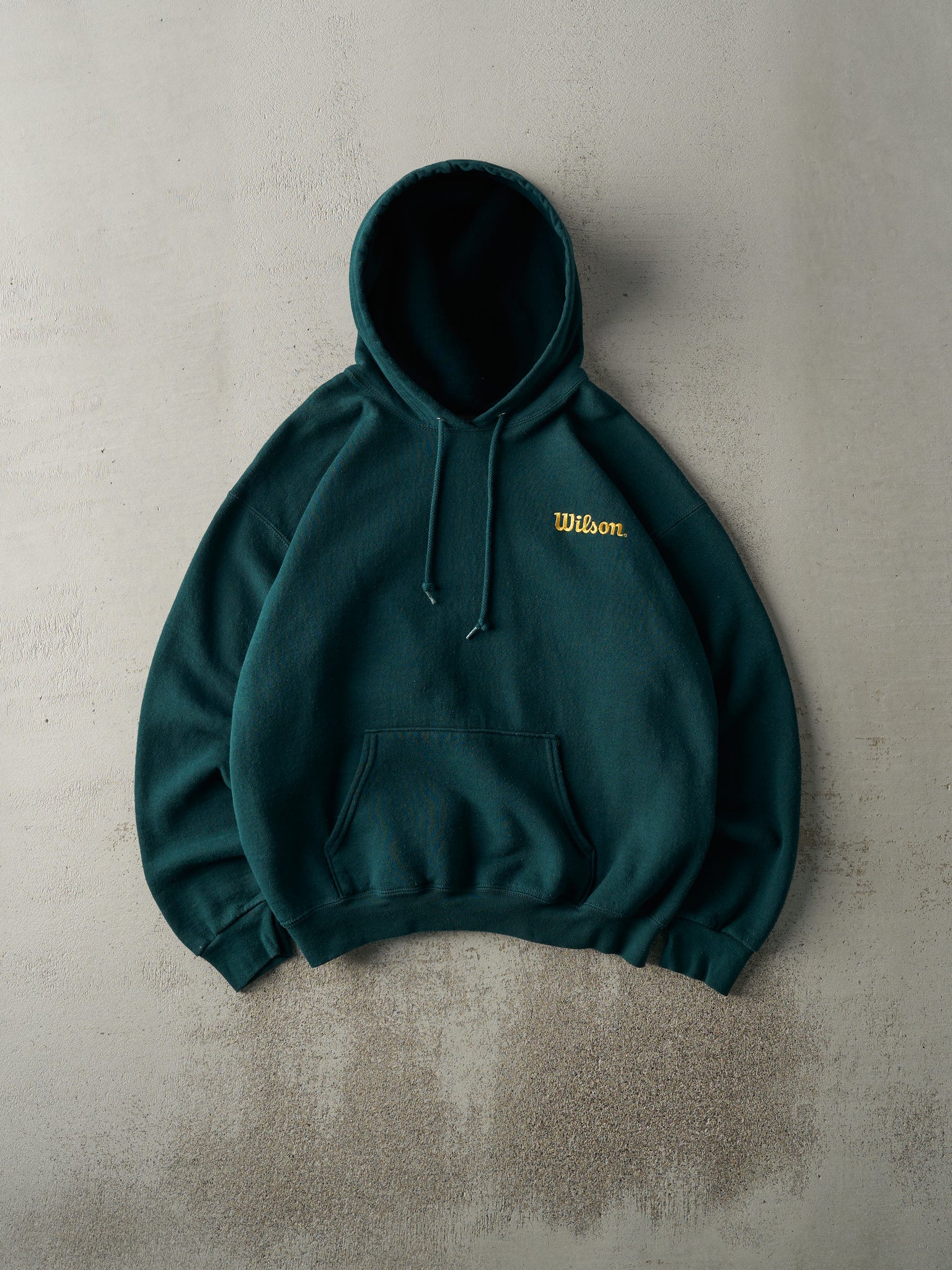 Viintage 90s Forest Green Wilson Embroidered Boxy Hoodie (L)