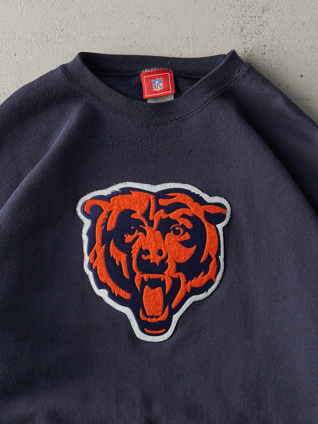 Vintage 90s Navy Blue Chicago Bears Crewneck (XXL)