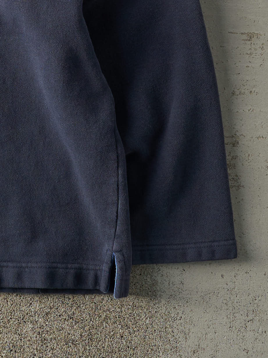 Vintage Y2K Navy Blue Striped Crewneck (XL)